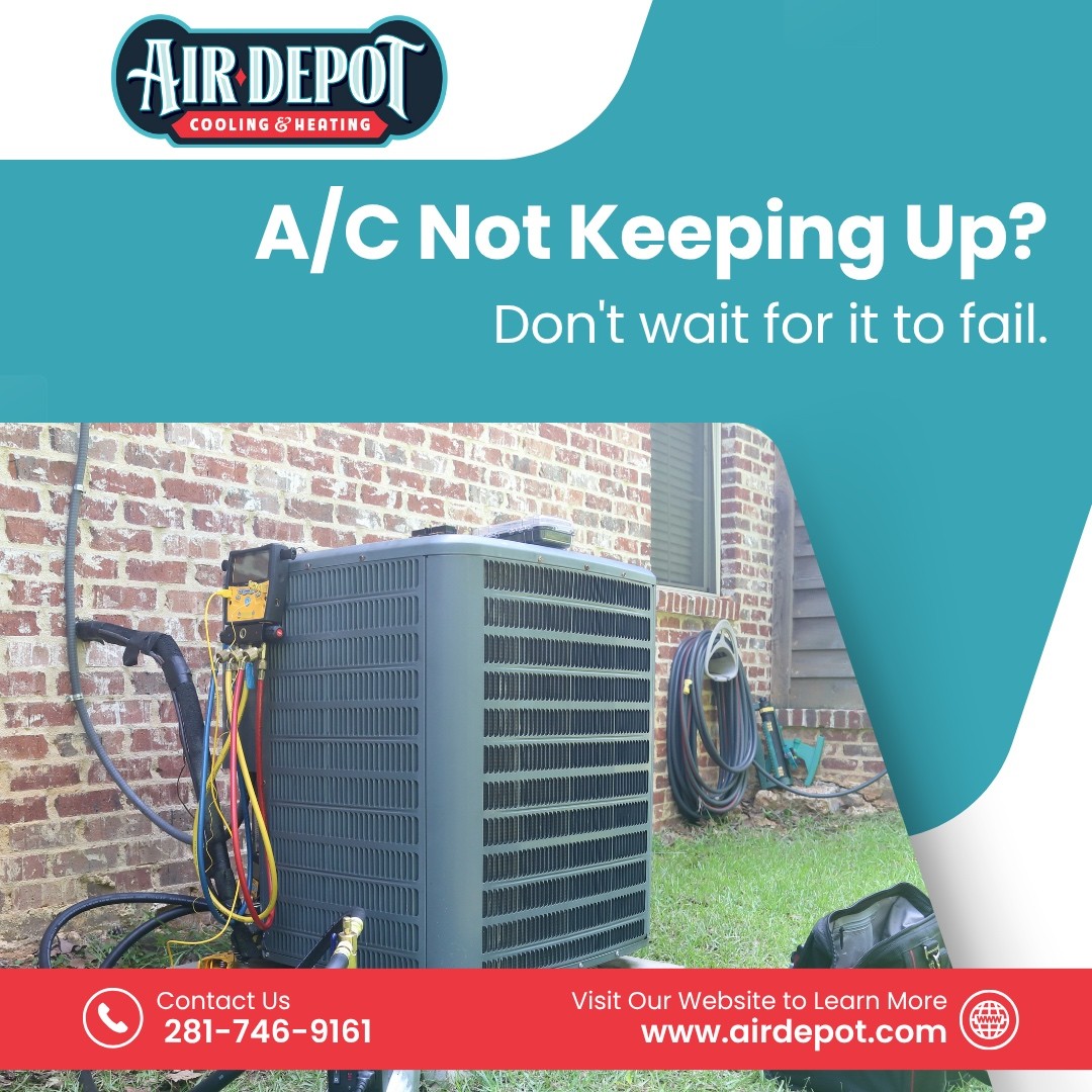 AIRDEPOT's tweet image. If your home feels warmer than it should, something’s off. 🧐 Air Depot offers quick, effective repairs that get your system back on track—fast. Our licensed pros are just around the corner. 📲 Contact us today for expert diagnostics and repair! #acnotcooling #hvacrepair