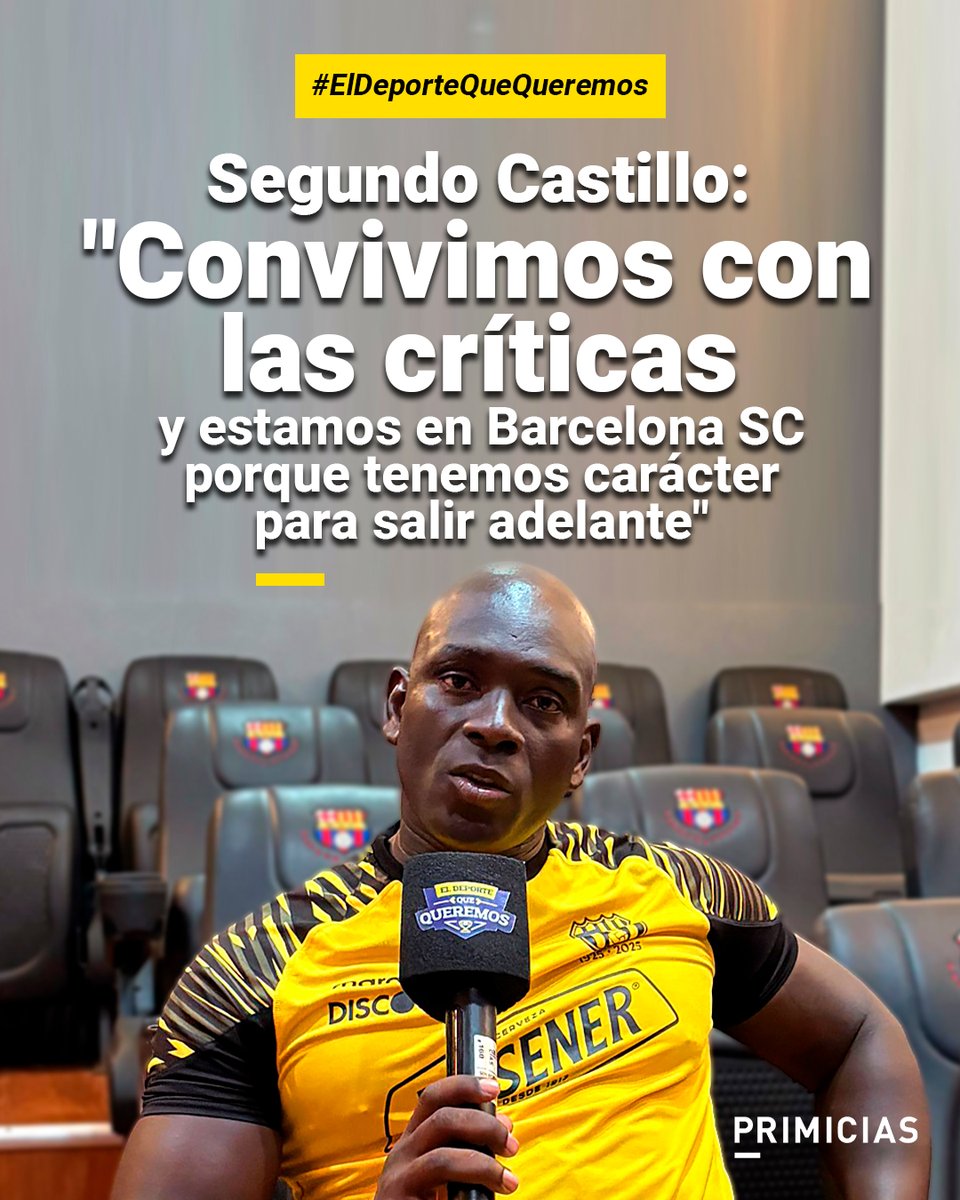 Primicias (@primicias) on Twitter photo #ElDeporteQueQueremos | Segundo Alejandro Castillo, director técnico de Barcelona SC, cree que la temporada del equipo no ha sido mala, aunque reconoce que el objetivo era llegar lo más lejos posible en Copa Libertadores. prim.ec/zFK050W8HKk
Un proyecto de <a href="/BancoPichincha/">Banco Pichincha</a> #ElDeporteQueQueremos | Segundo Alejandro Castillo, director técnico de Barcelona SC, cree que la temporada del equipo no ha sido mala, aunque reconoce que el objetivo era llegar lo más lejos posible en Copa Libertadores. prim.ec/zFK050W8HKk
Un proyecto de <a href="/BancoPichincha/">Banco Pichincha</a>
