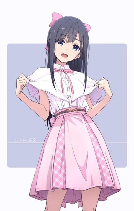 【金曜日の誰でもないガール】 もないちゃん××フレアケープブラウス #誰でもないガール