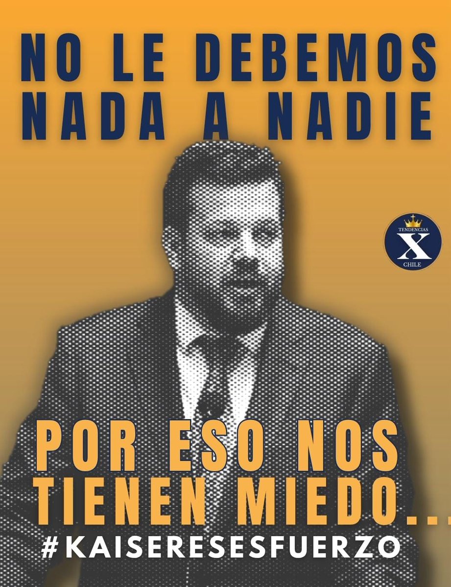 Marcos P. Clark Gavilán #PymesSeLevantan (@marcosclarkg) on Twitter photo 💼🛡️ Kaiser no se mueve por cálculo. Se mueve por principios y sentido del deber. 🇨🇱✊#EsKaiser
<a href="/PilarOpazoL/">PILAR OPAZO 🇨🇱 🇩🇪 KAISER 2026</a> <a href="/GPerdonador/">Gatito_Perdonador</a> <a href="/cleovar/">Carmenluz Ovalle R.</a> <a href="/JavieraLusitana/">Javiera Lusitana Anticomunista</a> <a href="/IvanPauvif/">Iván Pauvif</a> <a href="/mepavez/">Ma Eliana Pavez</a> <a href="/ruiz74202/">Vane Ruiz</a> <a href="/pauli1973152087/">Paulita1973 FEMENINA JAMAS FEMINISTA</a> <a href="/stambukclau/">Claudia Stambuk</a> <a href="/libertario8219/">ChilenoLibertario8219</a> <a href="/ESubercaseaux/">Enrique Subercaseaux</a> <a href="/MarleotapSan/">Marcelo T-Santander</a> 💼🛡️ Kaiser no se mueve por cálculo. Se mueve por principios y sentido del deber. 🇨🇱✊#EsKaiser
<a href="/PilarOpazoL/">PILAR OPAZO 🇨🇱 🇩🇪 KAISER 2026</a> <a href="/GPerdonador/">Gatito_Perdonador</a> <a href="/cleovar/">Carmenluz Ovalle R.</a> <a href="/JavieraLusitana/">Javiera Lusitana Anticomunista</a> <a href="/IvanPauvif/">Iván Pauvif</a> <a href="/mepavez/">Ma Eliana Pavez</a> <a href="/ruiz74202/">Vane Ruiz</a> <a href="/pauli1973152087/">Paulita1973 FEMENINA JAMAS FEMINISTA</a> <a href="/stambukclau/">Claudia Stambuk</a> <a href="/libertario8219/">ChilenoLibertario8219</a> <a href="/ESubercaseaux/">Enrique Subercaseaux</a> <a href="/MarleotapSan/">Marcelo T-Santander</a>