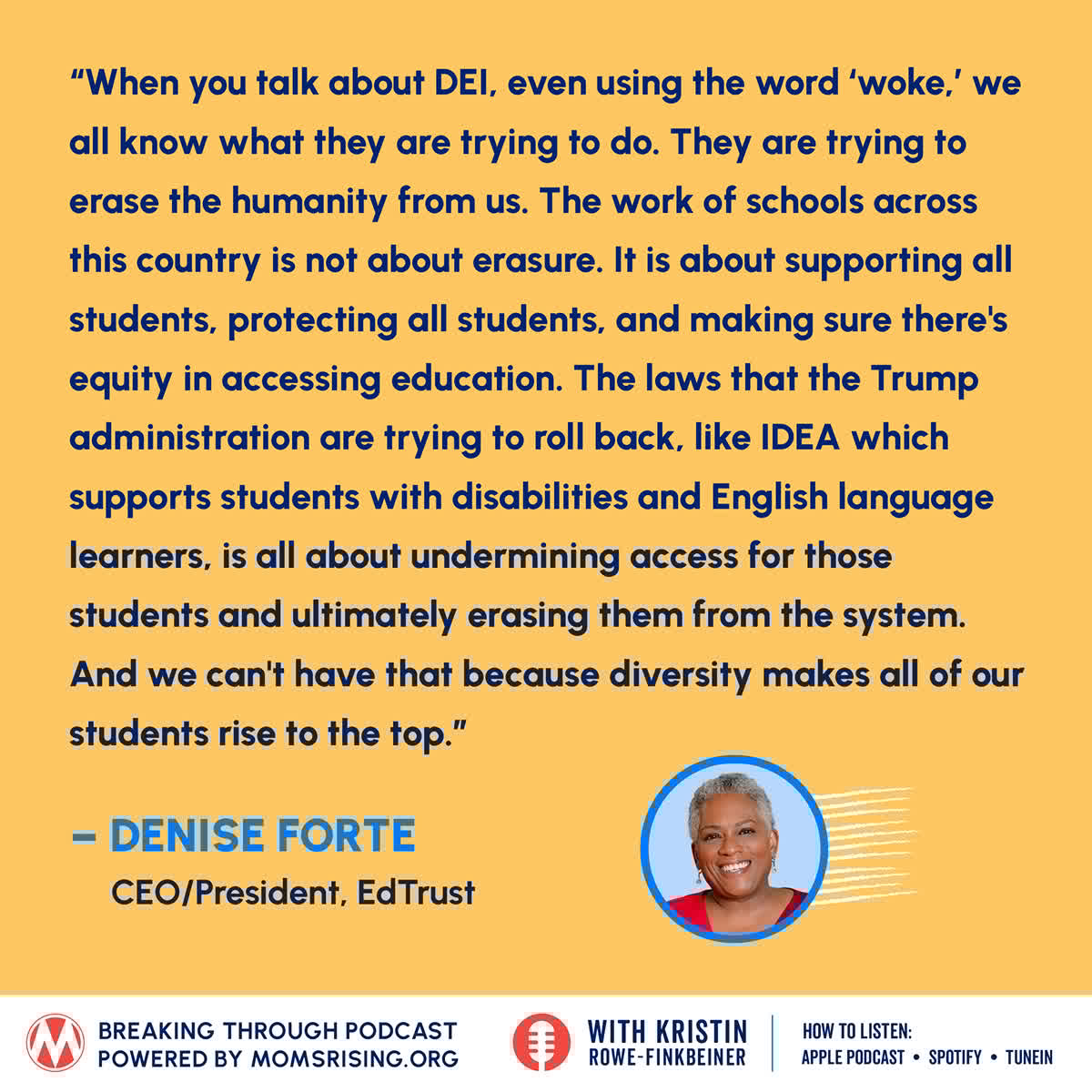 We talk about the loss of expertise and resources at the U.S. Department of Education under the Trump administration, and how to fight back against further attacks w/ <a href="/EdTrust/">EdTrust</a>.
momsrising.org/bt05MAY25/?sou…