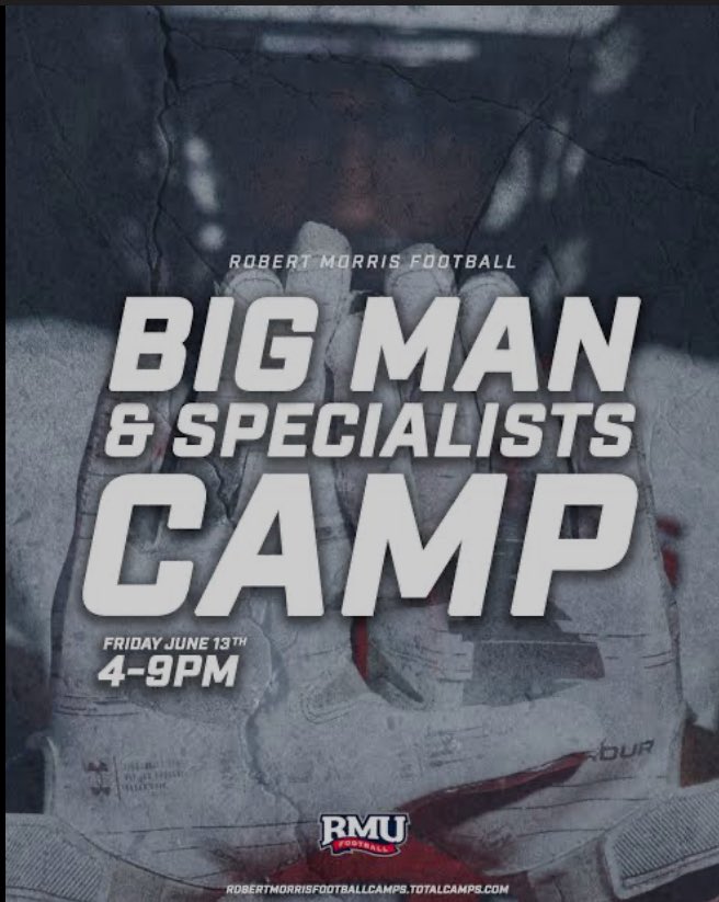 Only 24 hours until I will be at the RMU big man/specialist camp <a href="/RMU_Football/">RMU Football</a> <a href="/Coach_Troy_R/">Troy Rothenbuhler</a>