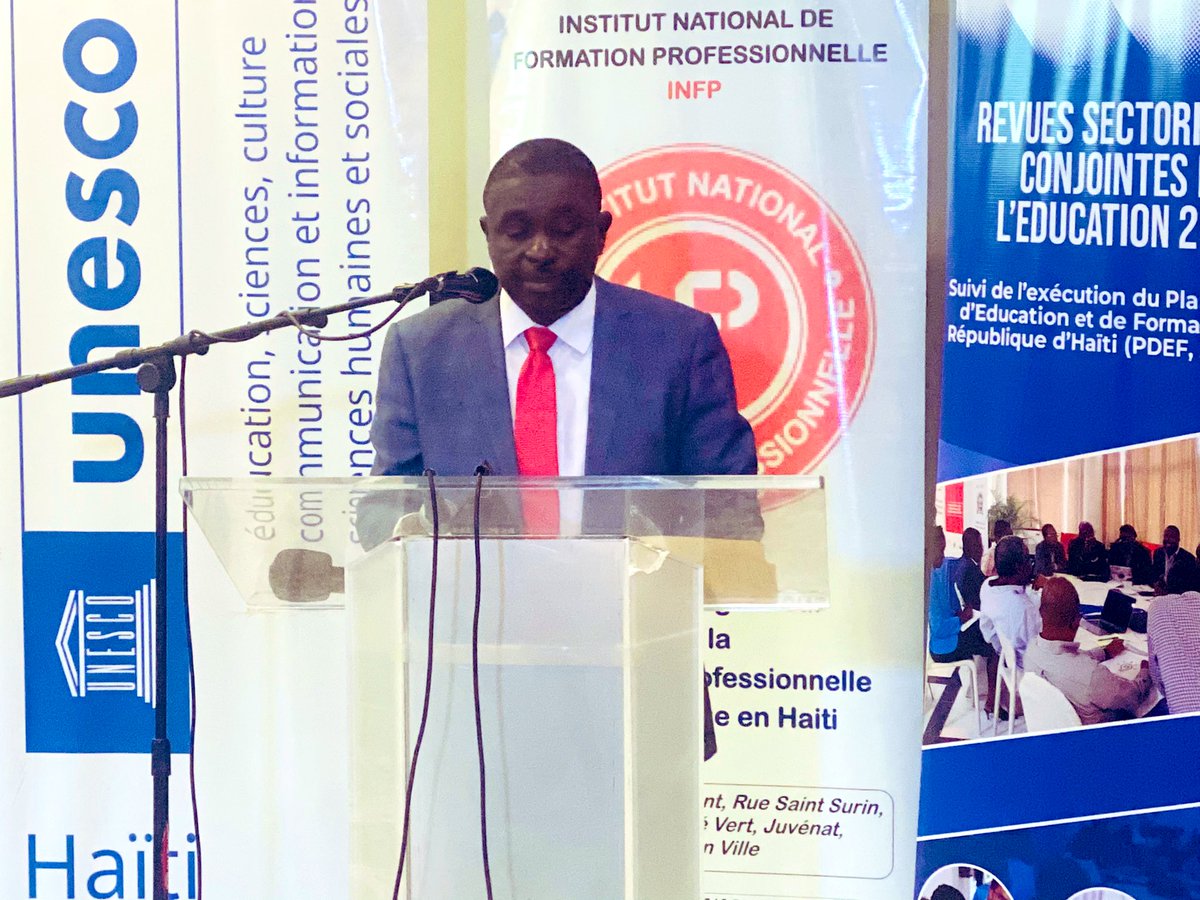 DDelvariste's tweet photo. Ce 11 juin 2025, de concert avec le DG du MENFP Mr Yves Roblin,  j’ai procedé au lancement de l’atelier thématique de la revue sectorielle conjointe de l'éducation (RSCE) sur la FTP, en partenariat avec l'UNESCO en 🇭🇹Suivez l’intégralité de mon discours 
👉🏾https://t.co/uKSLxVY4wW https://t.co/t5CDJbDoCc