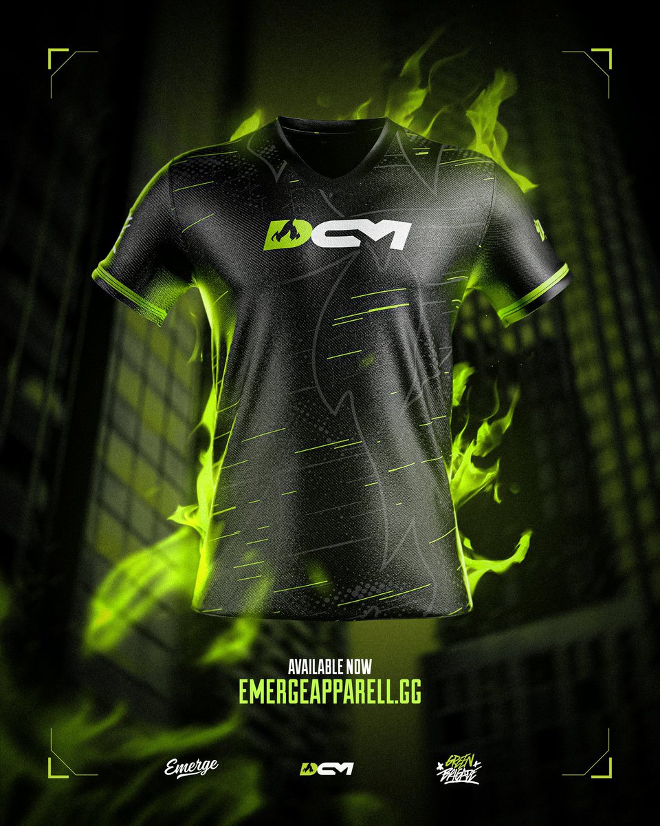 🔥 WEAR SOME HEAT 🔥

「  Official Decimate . . .  
          2025 Pro Jersey . . .  」

🔗: emergeapparel.gg/collections/de…

#GreenBrigade🔥