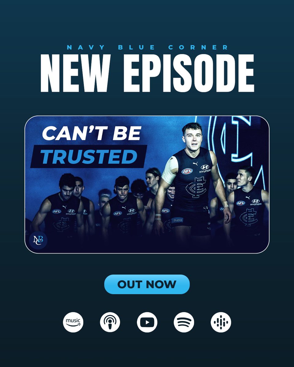 We’re finally back with a new episode!!

Covering all the latest on the blues. Reviewing an unconvincing win over Essendon and previewing our clash against West Coast.

Where Are Carlton At? 

Listen to find out 🎧
🔗: spoti.fi/43Ur6hV