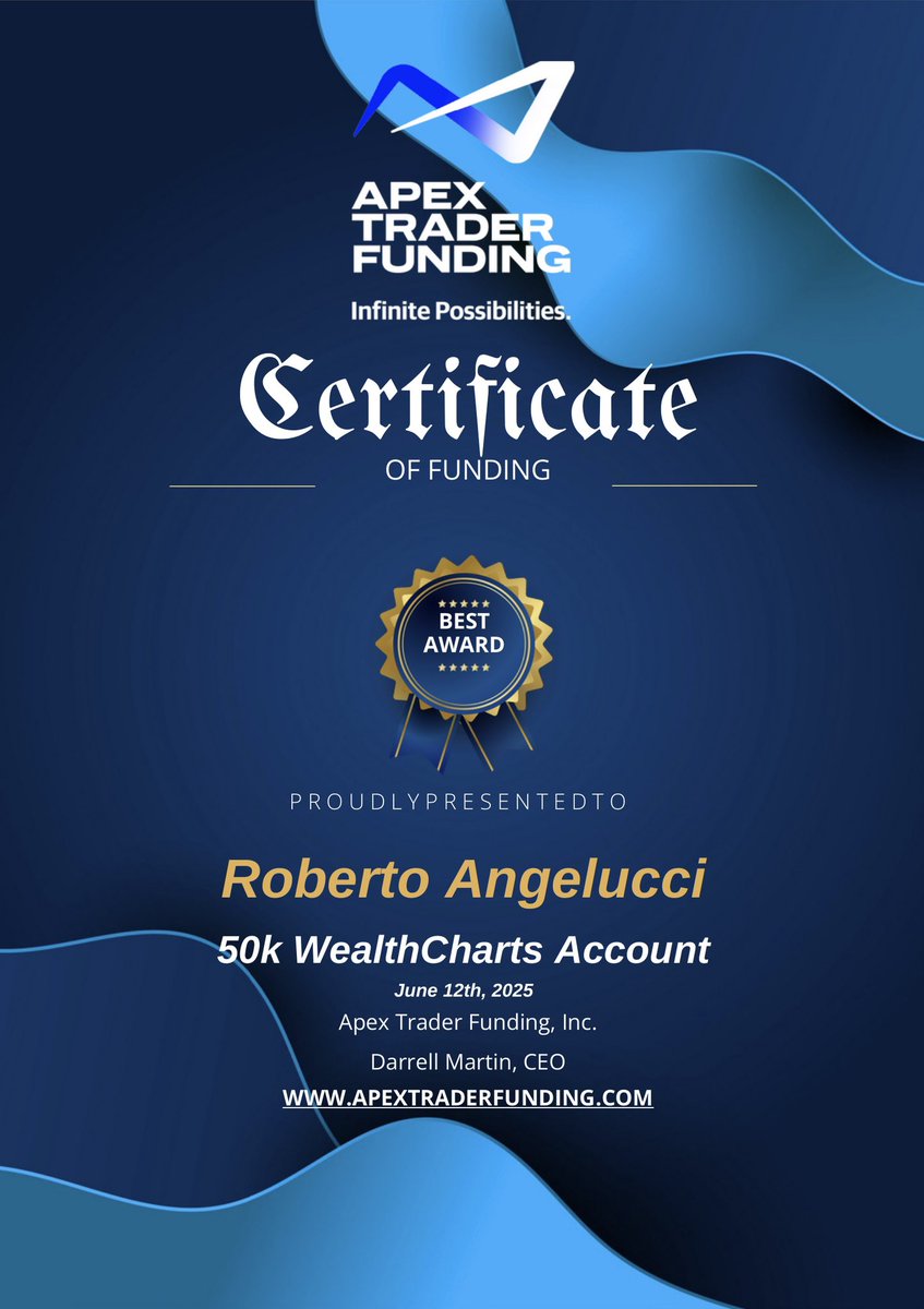 RobTradingICT's tweet image. Got the @ApexTradeFund in the bag too🙌