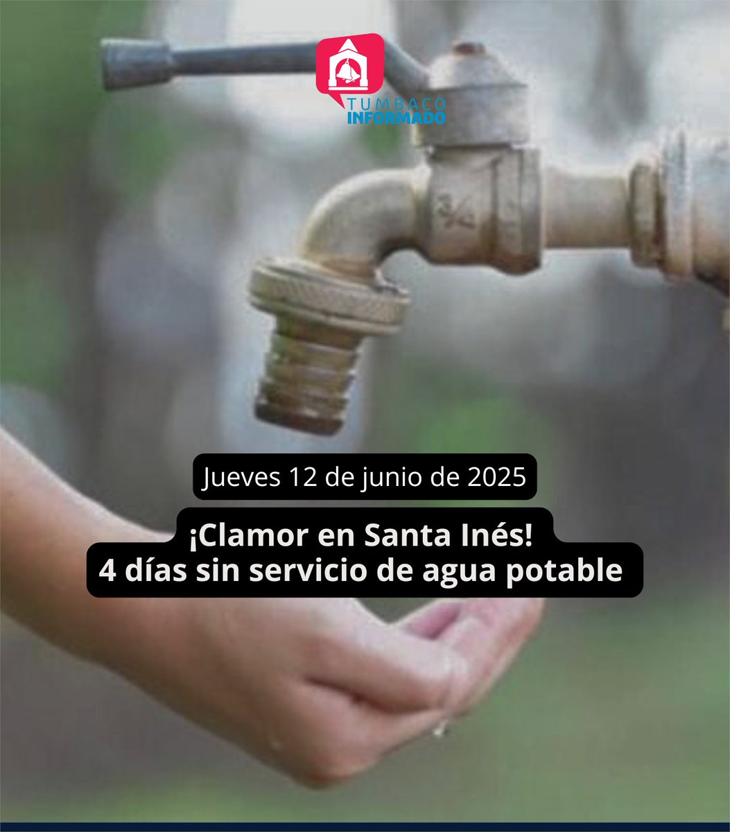 #Comunidad 
Los moradores del barrio Santa Inés de Cumbayá están desesperados porque no cuentan con agua potable desde el martes 10 de junio. La Empresa de <a href="/aguadequito/">Epmaps - Agua de Quito</a> informó que la suspensión del servicio se debe a la finalización del Proyecto de Cambio de Tuberías.