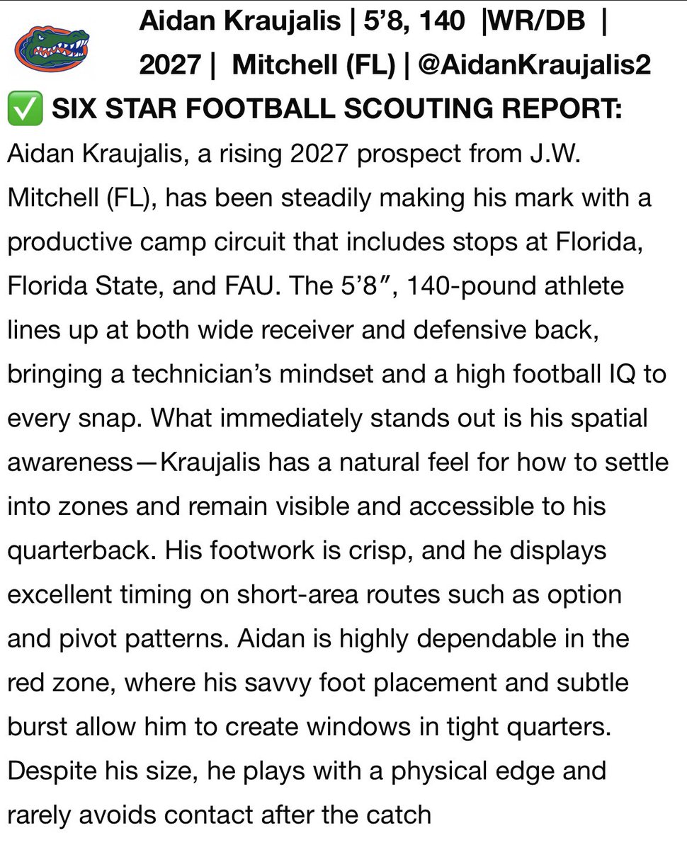 Aidan Kraujalis (@aidankraujalis2) on Twitter photo Thank you <a href="/sixstarfootball/">Six Star Football | PLUS+</a> for the write up! Can’t wait to use my skill set in the fall <a href="/McduffyDennis/">dennis mcduffy</a> <a href="/CoachGiga/">Daniel Gigantelli</a> <a href="/MitchellHSFB/">JWMHS Mitchell FB</a> <a href="/coachaschmitz/">Andrew Schmitz</a> <a href="/Andy_Villamarzo/">Andy Villamarzo</a> <a href="/coachSKYNYRD/">Justin Fenton</a> Thank you <a href="/sixstarfootball/">Six Star Football | PLUS+</a> for the write up! Can’t wait to use my skill set in the fall <a href="/McduffyDennis/">dennis mcduffy</a> <a href="/CoachGiga/">Daniel Gigantelli</a> <a href="/MitchellHSFB/">JWMHS Mitchell FB</a> <a href="/coachaschmitz/">Andrew Schmitz</a> <a href="/Andy_Villamarzo/">Andy Villamarzo</a> <a href="/coachSKYNYRD/">Justin Fenton</a>