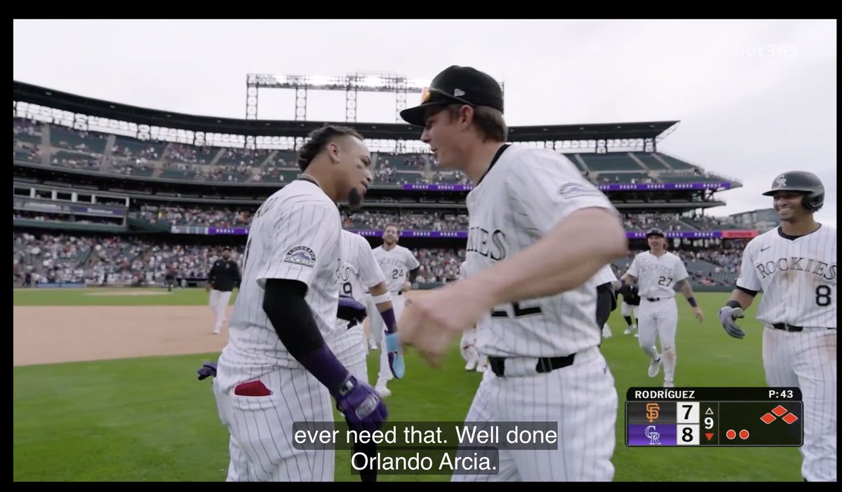 OH MY WORD I just happened to catch the last 10 minutes of this game and WHAT AN AMAZING WALKOFF for the <a href="/Rockies/">Colorado Rockies</a> to beat the 7-game-streak-winning GIANTS. BASEBALL!BASEBALL!