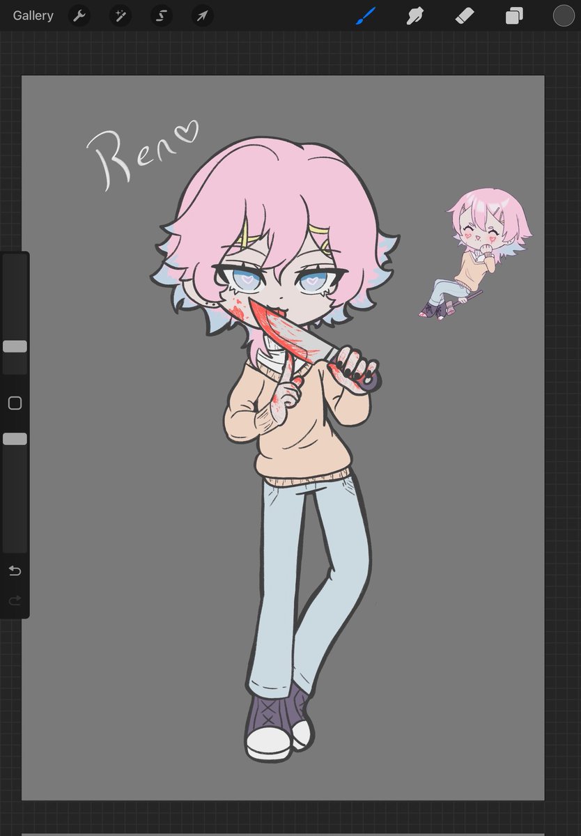 Ren wip !! 🩷🩵

- #14DaysWithYou #14DWY
Repost!! I fixed some things!!