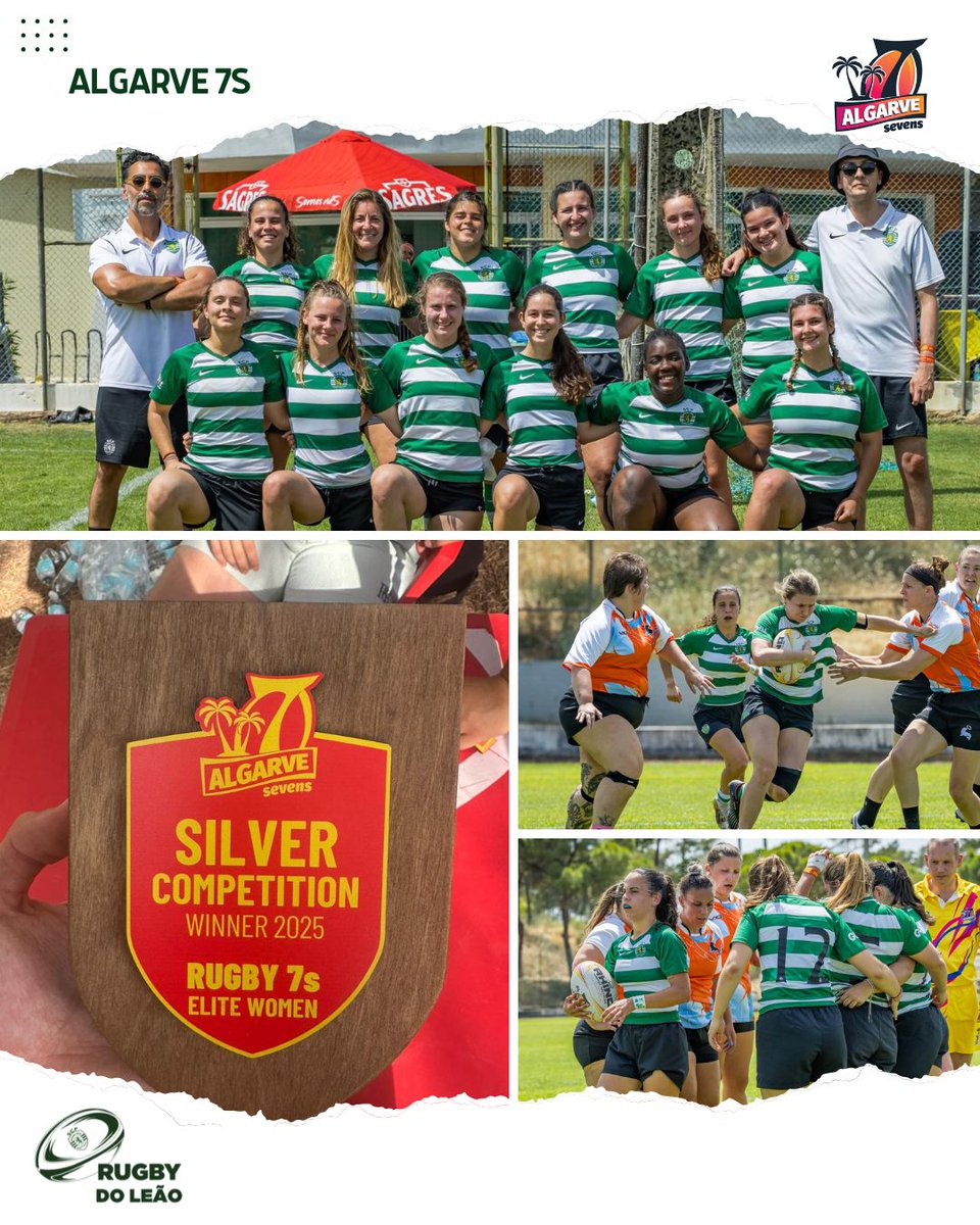 RugbydoLeao's tweet photo. 🌞 Ainda sobre este fim de semana épico no Algarve 7s…

As nossas Leoas trouxeram para casa a Taça Silver! 🏆💚
Os nossos Leões alcançaram o 12.º lugar numa competição de enorme exigência.

#SportingRugby #Algarve7s #TaçaSilver #LeoasCampeãs #LeõesEmCampo #SempreSporting https://t.co/BKs9ekhuN5