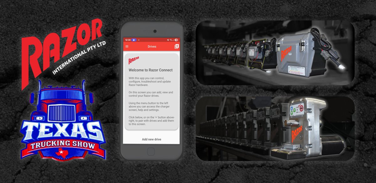 RazorInt's tweet image. Experience convenience with the Razor Connect App!

Seamless remote control over your Razor systems directly from your smart phone.
Monitor &amp;amp; manage your equiptment effortlessly. 

Stop by booth #821 at the Texas Trucking Show for a live demo!

TEXASTRUCKINGSHOW.COM