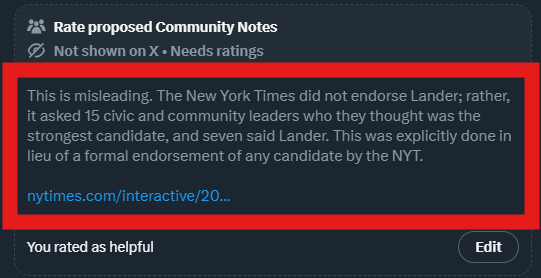 BarbarianCap's tweet photo. @bradlander @nytimes Looks like your slimy, deceptive communications are earning you another Community Note after the AOC "endorsement" fiasco
Bradford LIES about things big and small, from wrecking the pensions to his 130+ traffic tickets https://t.co/0wSVcywqc1