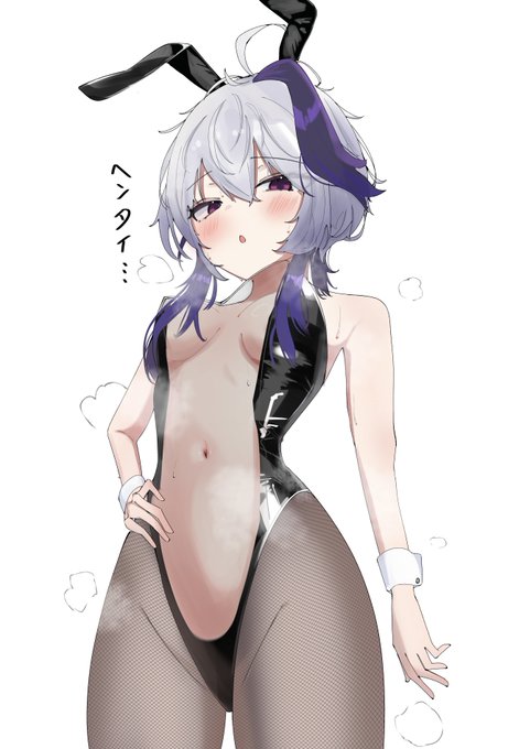 半透明バニーガールふらわちゃん… タップ推奨です #v_flower #ふらわ〜と