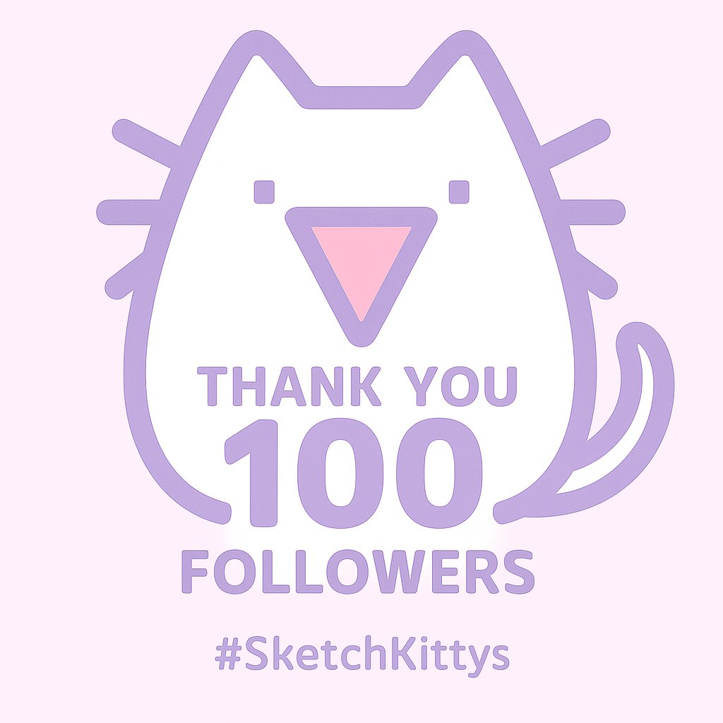 We've reached 100 followers, and each of you is part of this legendary litter! 🐱✨

Thank you for hopping on the train of chaos, art, and tuna.
This is just the beginning... and OGs are always remembered. 💝
#SketchKittys #Base #Web3 #NFTCollection #Opensea