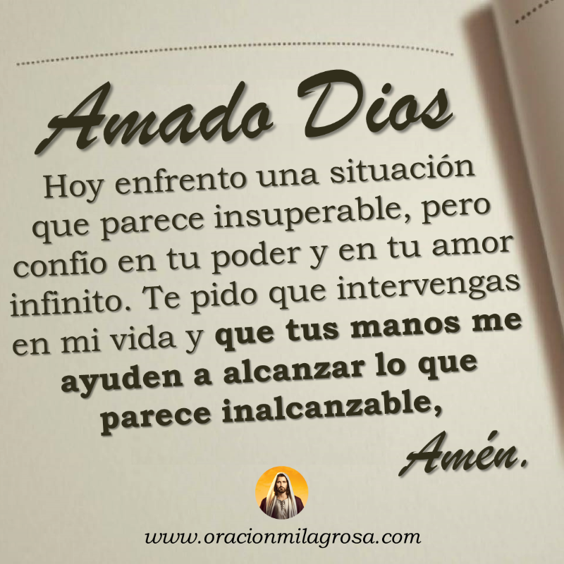 oracion_milagro's tweet photo. ORACIÓN PARA ALCANZAR UN IMPOSIBLE: Te invitamos a hacer esta oración para entregar a DIOS todos tus sueños e ilusiones, sin importar que parezcan muy difíciles de alcanzar. Ora con fe, para Dios no existen imposibles y Él te ayudará.

Haz esta oración en: https://t.co/8m2buLSIbP