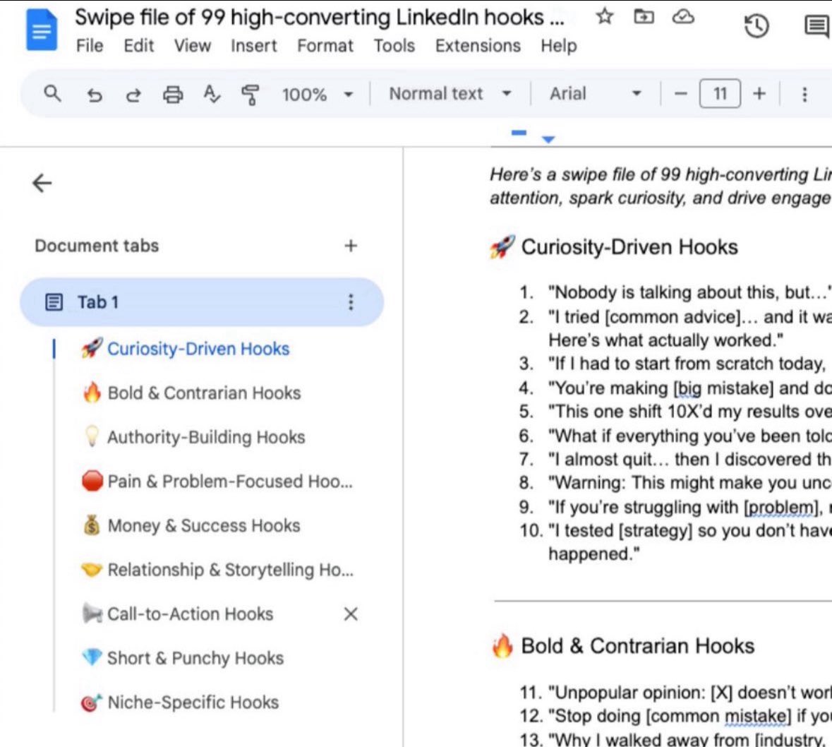 "I was embarrassed to share this, but here goes…"

..and 98 more attention-grabbing LinkedIn hooks

Do you want it?
- Like
- Repost
- Comment 'SEND' 

(Must be following)