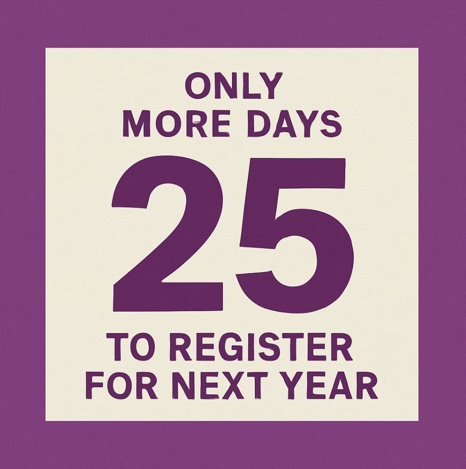 25 days left to register