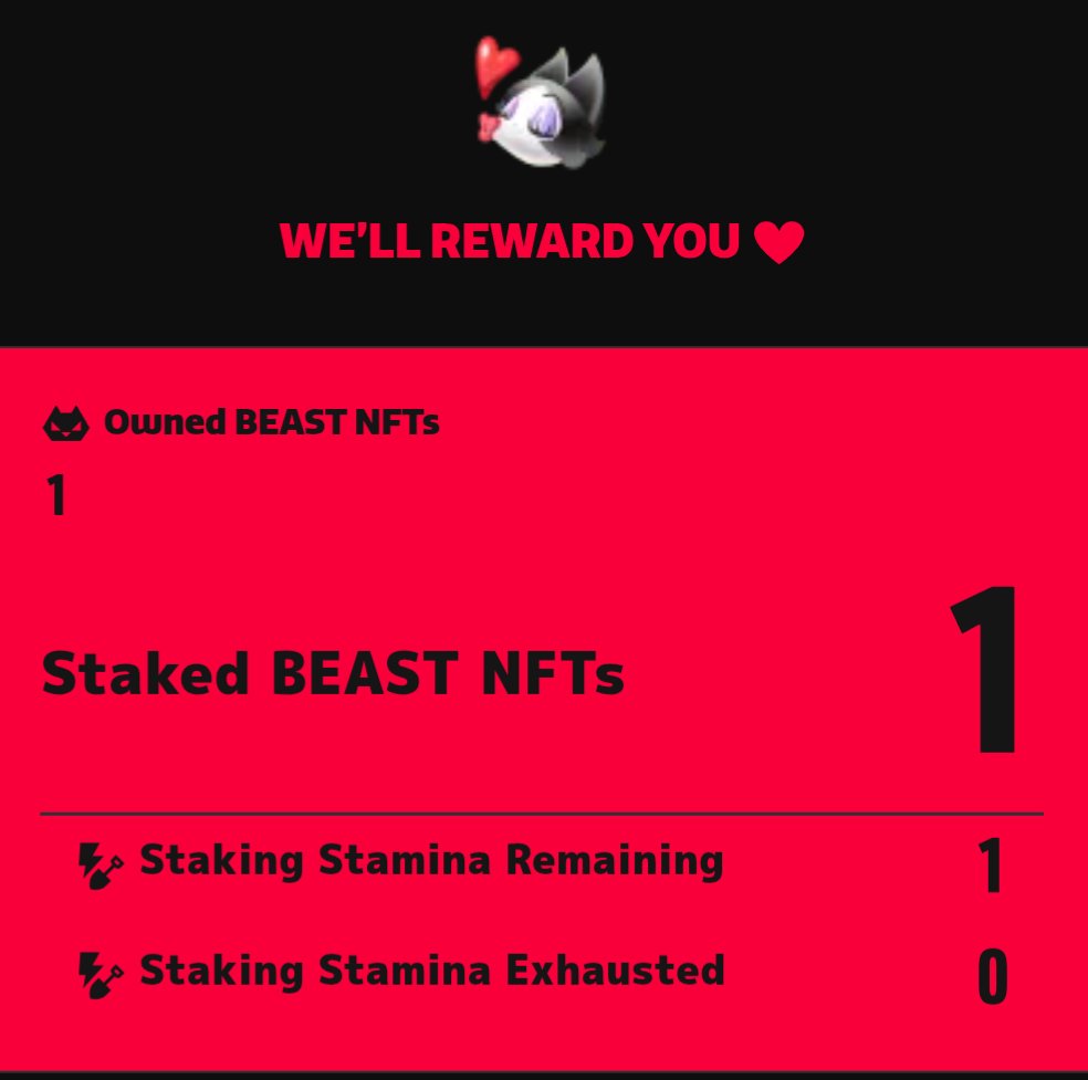 Synix | GamersGala🅧ie (@syniximx) on Twitter photo I already made 300 $TGT in 3 days by Staking my <a href="/TOKYOBEAST_EN/">TOKYO BEAST</a> Beast NFT. 87 Days remaining until my Stamina is empty. I already made 300 $TGT in 3 days by Staking my <a href="/TOKYOBEAST_EN/">TOKYO BEAST</a> Beast NFT. 87 Days remaining until my Stamina is empty.