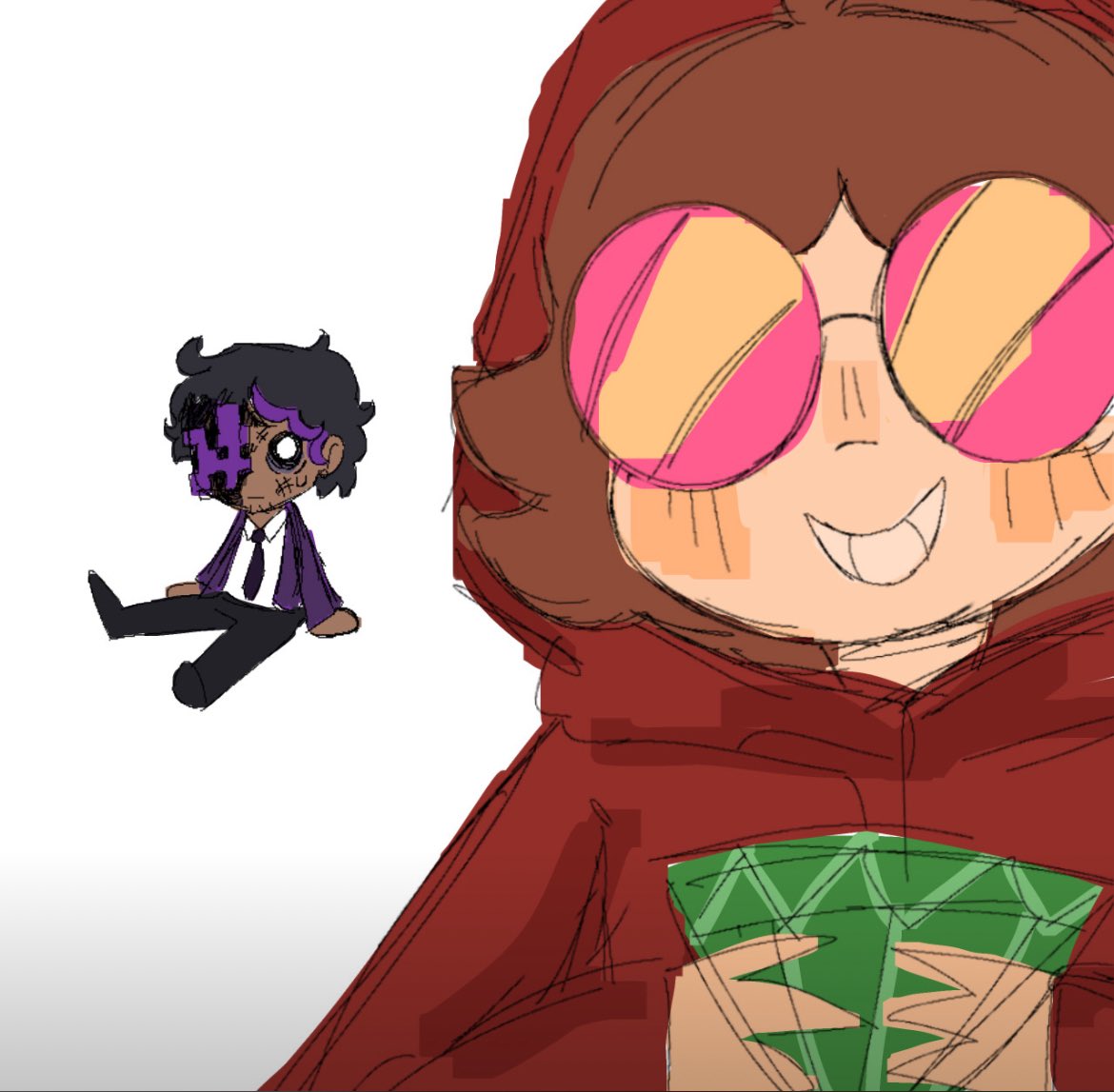 underyo33022747's tweet image. Dispatch is telling me he’s a loser
#ashswagfanart #squiddofanart #glitchduo