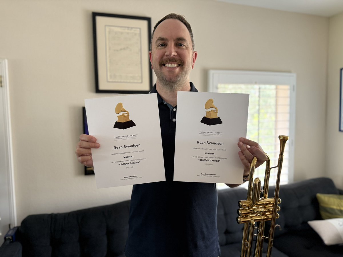 Trumpet on Album of the Year and Country Album of the year!? Absolutely! ❤️🎺 congrats to all musicians on Beyoncé’s Cowboy Carter and to of course the Queen herself <a href="/Beyonce/">BEYONCÉ</a> 🔥🔥🔥