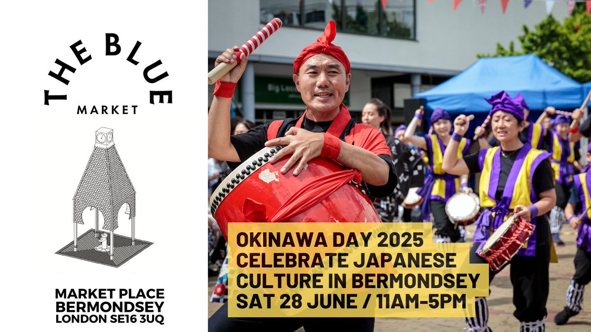 TheBlueMarket's tweet image. The waiting is over! #OkinawaDay2025 is back at @TheBlueMarket on Sat 28 June from 11am to 5pm
Expect traditional #Japanese music, dance, food & crafts.
Free family workshop
Everyone welcome, free entry!
Read more
thebluemarket.co.uk/london-okinawa…
#BermondseyLondon