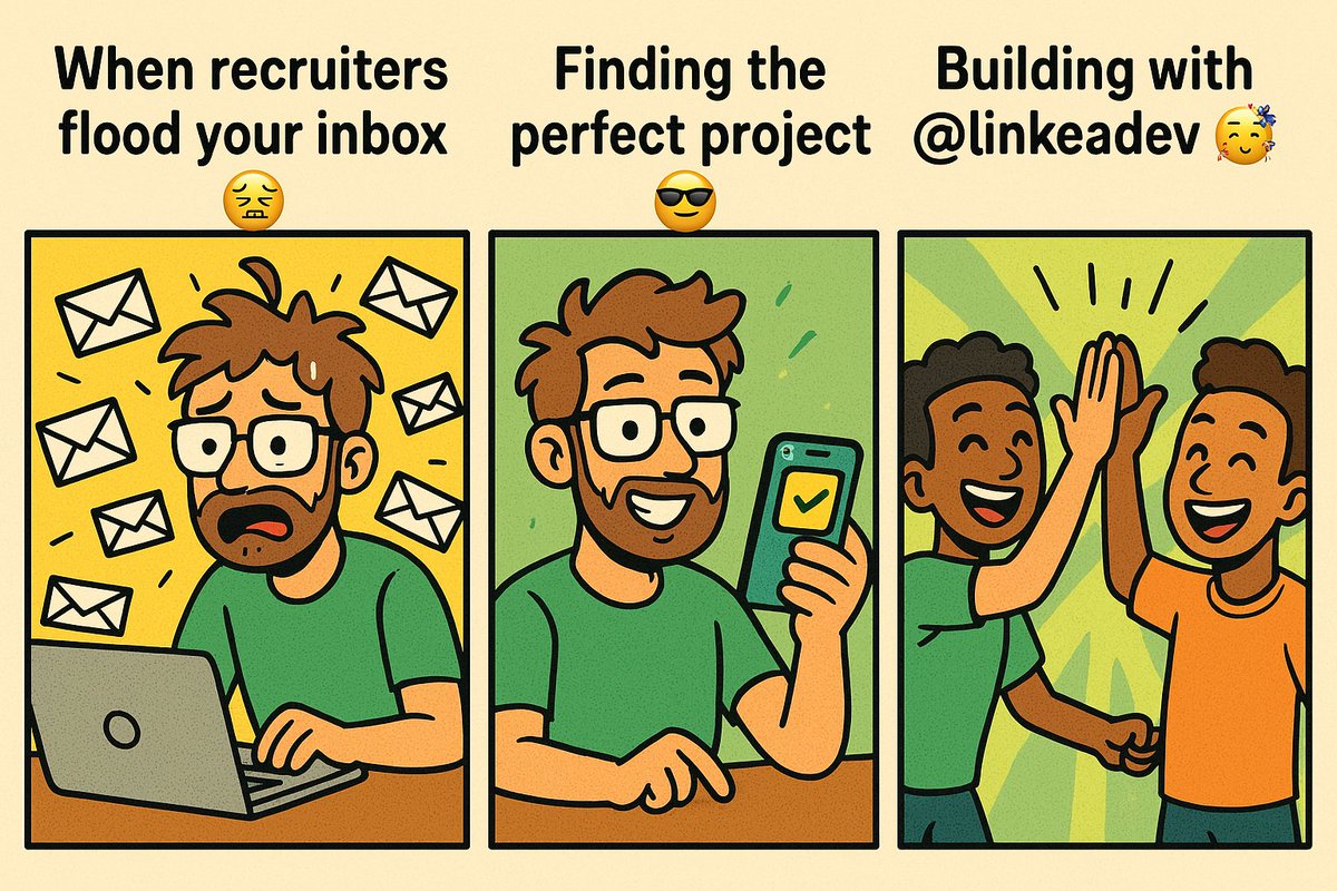 Gospel678's tweet photo. Inbox chaos. ๐ฅ
pings. ๐ฉ
Then came @linkeadevโsignal through the noise. ๐ฏ
Now Iโm building with a dream team, a shipping code that matters.
This is what dev joy looks like. ๐
#SwipeForSuccess #DeveloperJourney #TechWins #LinkeaDev #LinkeaMeme https://t.co/hukgjeNe6p