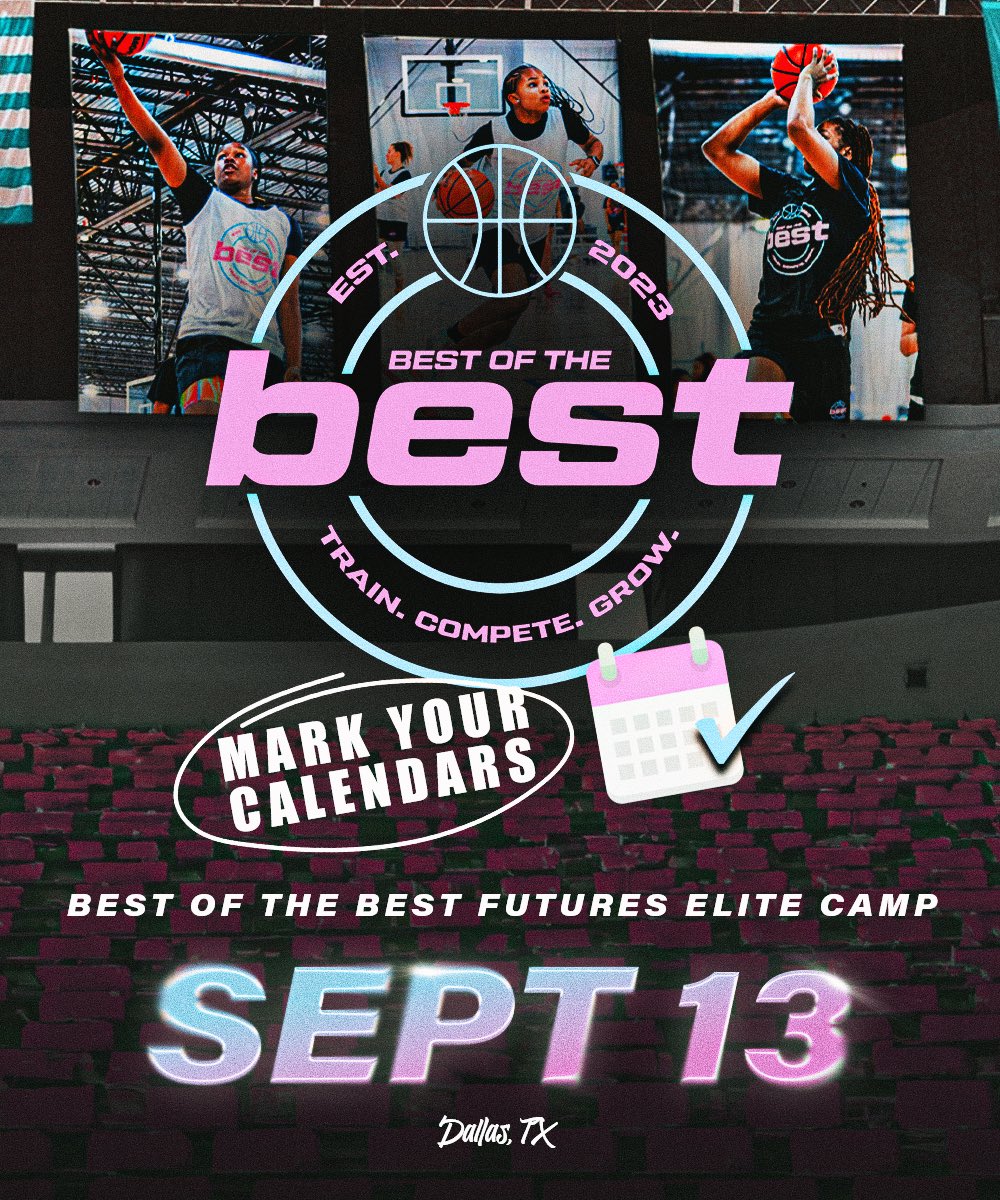 Best Of The Best is back for year 3️⃣
🗓️ Save the date
📍 Dallas, TX
1️⃣ Day
All 3️⃣❌3️⃣ - <a href="/FIBA3x3/">3x3 Basketball | FIBA3x3</a> style
2028s &amp; 2029s this is YOUR camp🔥🔥🔥

📧 only (coming soon)