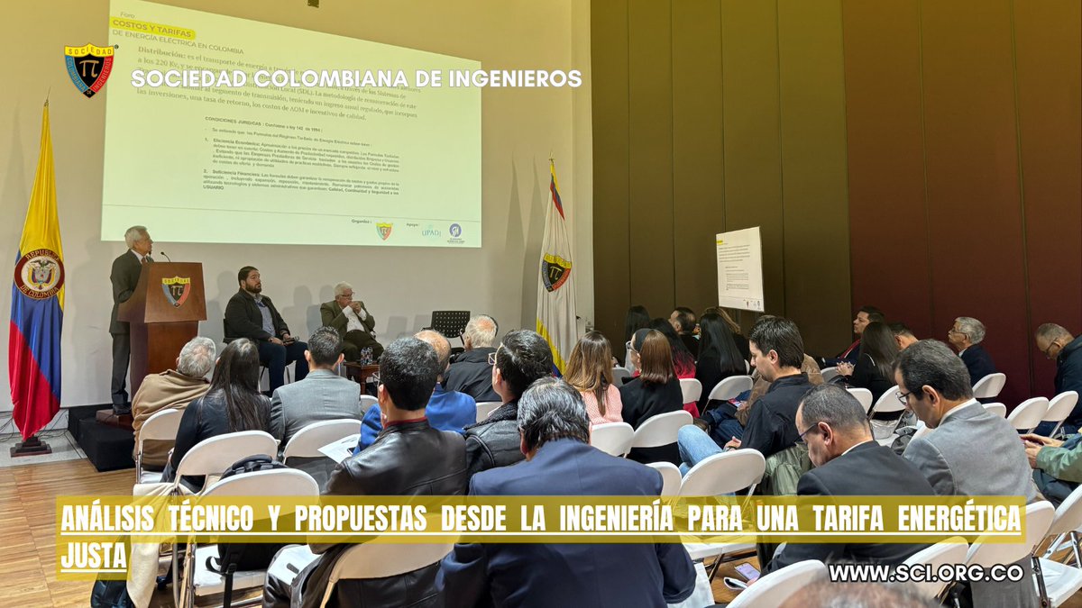 🔎 La SCI reunió a expertos del sector eléctrico para analizar la estructura tarifaria de la energía en Colombia.
Costos, regulaciones y propuestas fueron discutidos en nuestra sede Julio Garavito.
Lee la nota completa 👉sci.org.co/analisis-tecni…