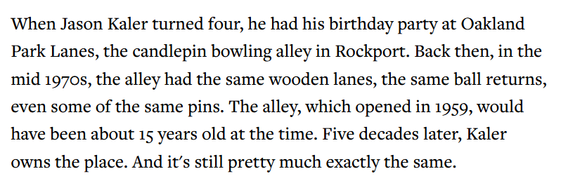Willy Blackmore (@willyblackmore) on Twitter photo I love this <a href="/MaineVillager/">Midcoast Villager</a> story we have this week about Oakland Park Lanes, a candlepin bowling alley that's practically trapped in amber midcoastvillager.com/life/villagers… I love this <a href="/MaineVillager/">Midcoast Villager</a> story we have this week about Oakland Park Lanes, a candlepin bowling alley that's practically trapped in amber midcoastvillager.com/life/villagers…