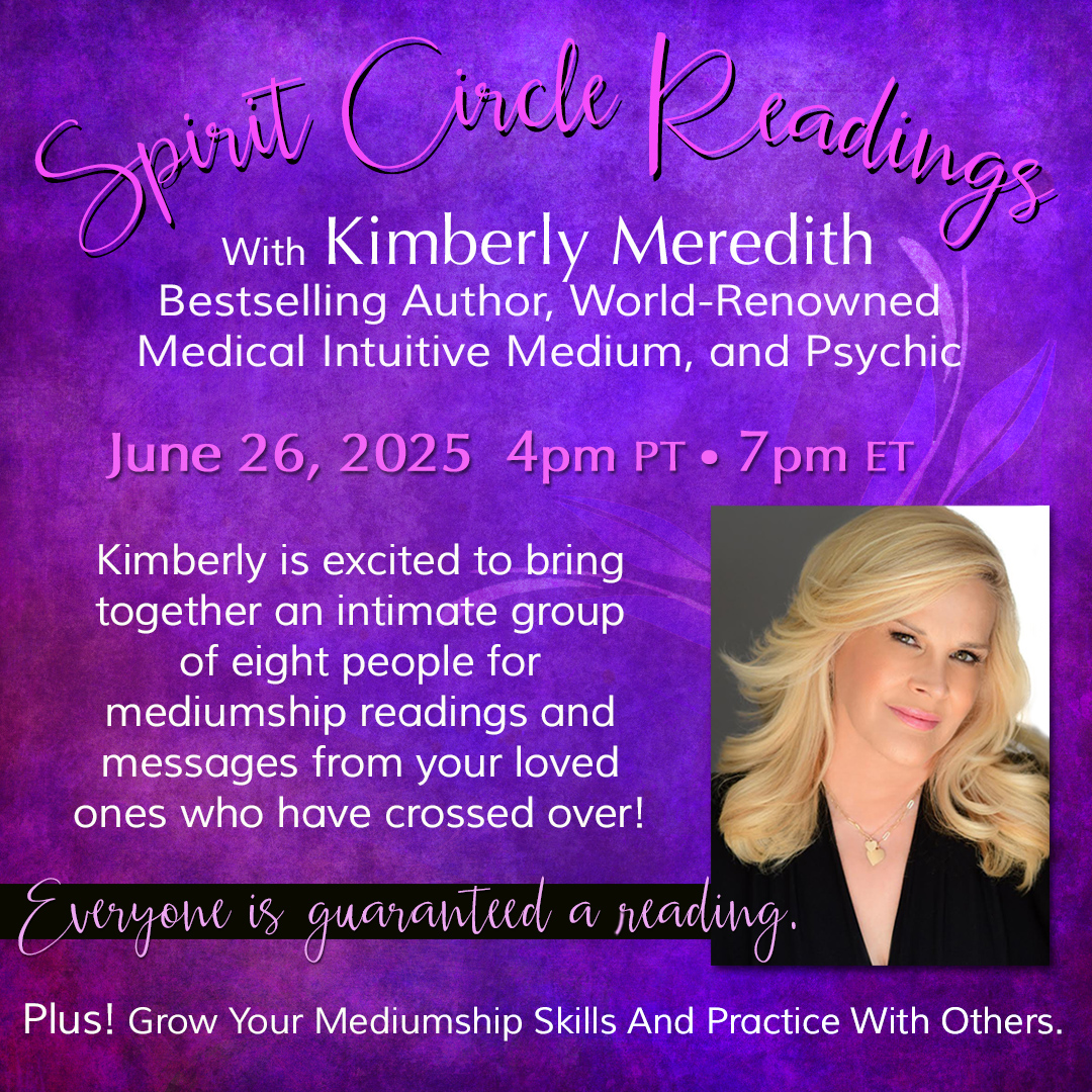 Kimberly Meredith (@healingtrilogy) on Twitter photo Develop your Psychic Mediumship and Reading Skills through the teachings of Kimberly Meredith <a href="/HealingTrilogy/">Kimberly Meredith</a>! 🌸 Sign up now for Spirit Circle Readings and Teachings Thursday, June 26, 4-6 PM PT on Zoom! ✨An intimate small group class of 8 people.
Register here: Develop your Psychic Mediumship and Reading Skills through the teachings of Kimberly Meredith <a href="/HealingTrilogy/">Kimberly Meredith</a>! 🌸 Sign up now for Spirit Circle Readings and Teachings Thursday, June 26, 4-6 PM PT on Zoom! ✨An intimate small group class of 8 people.
Register here: