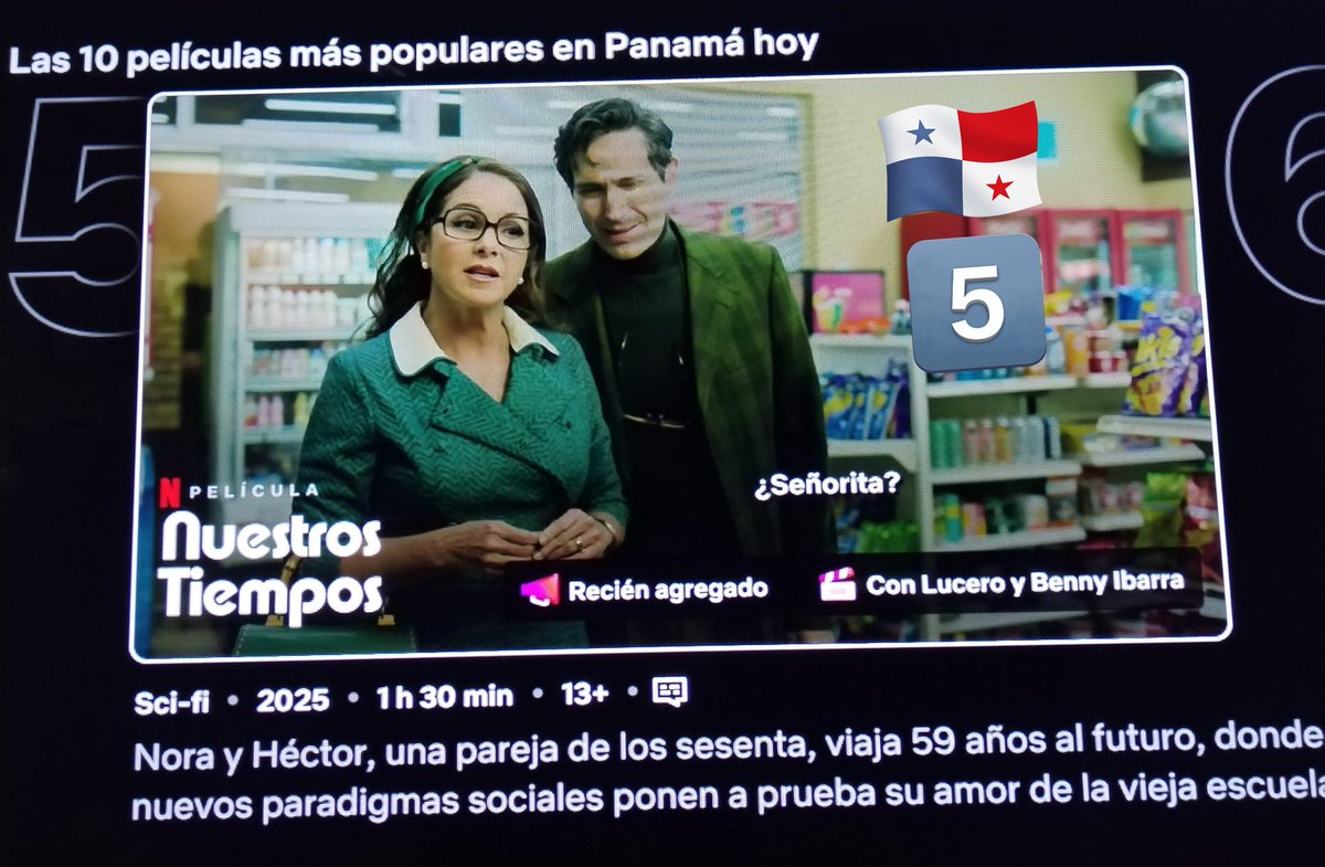 <a href="/LuceroMexico/">Lucero</a> Reina en Panamá 🇵🇦 esta de #5 #NuestrosTiempos porque LUCERO EN NETFLIX
