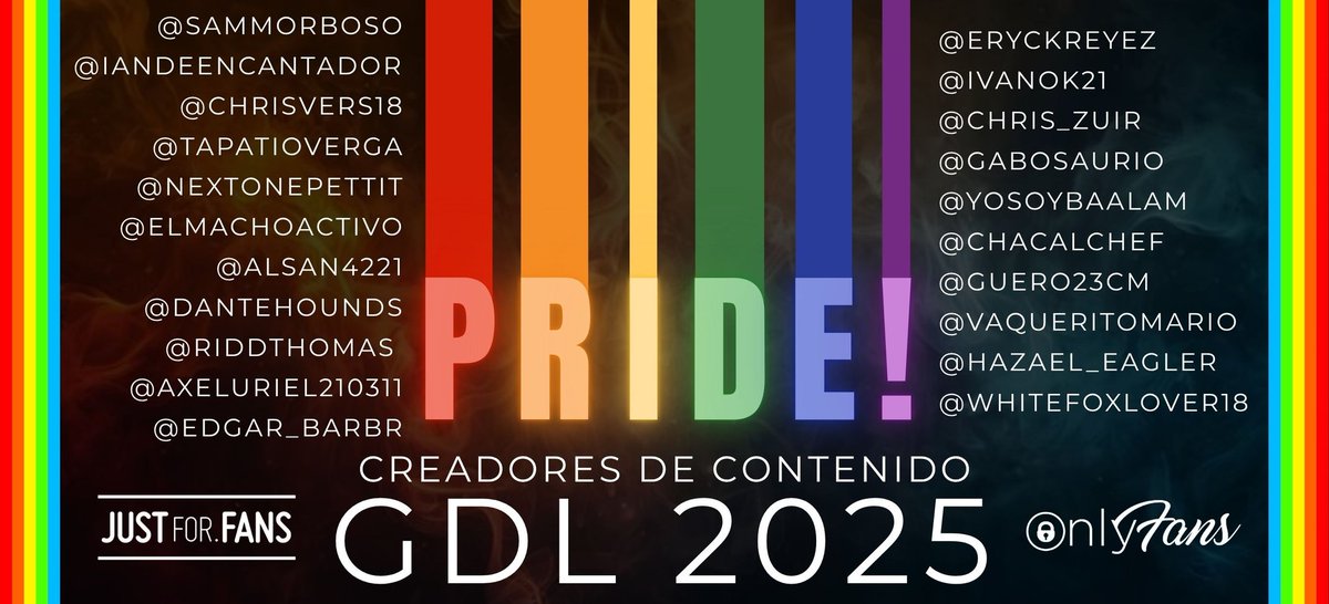 Güero 23 (@guero23cm) on Twitter photo LISTOS PARA EL PRIDE?
¡¡VE A LA MARCHA Y TOMATE FOTO CON TU CREADOR DE CONTENIDO FAVORITO!!
TE ESPERAMOS!!
<a href="/DanteHounds/">Dante Hounds</a> <a href="/RiddThomas/">Ridd Thomas</a> <a href="/Axeluriel210311/">Axeluriel Esparza</a> <a href="/eryckreyez/">Eryck Reyez (Rey Tapatío)</a> <a href="/ivanok021/">ivanok21</a> <a href="/Chris_Zuir/">Chris_Zuir</a> <a href="/gabosaurio/">Gabriel GDL 10-15 JUN</a> <a href="/YosoyBaalam/">malandrX (CDMX 26-30 jun)</a> <a href="/ChacalChef/">ChefChacal_Moreno</a> <a href="/Guero23cm/">Güero 23</a> <a href="/VaqueritoMario/">Vaquerito Mario Reyes 🔞</a> <a href="/HEagler_/">🍑🍑🍑”El Michoacano”🍑🍑🍑</a> <a href="/WhiteFoxLover18/">Dan White FoxXx 🦊</a> LISTOS PARA EL PRIDE?
¡¡VE A LA MARCHA Y TOMATE FOTO CON TU CREADOR DE CONTENIDO FAVORITO!!
TE ESPERAMOS!!
<a href="/DanteHounds/">Dante Hounds</a> <a href="/RiddThomas/">Ridd Thomas</a> <a href="/Axeluriel210311/">Axeluriel Esparza</a> <a href="/eryckreyez/">Eryck Reyez (Rey Tapatío)</a> <a href="/ivanok021/">ivanok21</a> <a href="/Chris_Zuir/">Chris_Zuir</a> <a href="/gabosaurio/">Gabriel GDL 10-15 JUN</a> <a href="/YosoyBaalam/">malandrX (CDMX 26-30 jun)</a> <a href="/ChacalChef/">ChefChacal_Moreno</a> <a href="/Guero23cm/">Güero 23</a> <a href="/VaqueritoMario/">Vaquerito Mario Reyes 🔞</a> <a href="/HEagler_/">🍑🍑🍑”El Michoacano”🍑🍑🍑</a> <a href="/WhiteFoxLover18/">Dan White FoxXx 🦊</a>