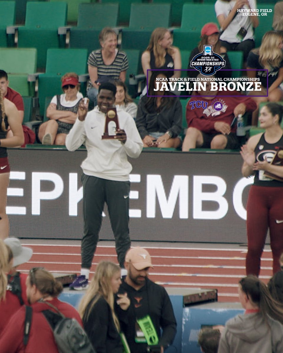 Frogs Today (@frogstoday) on Twitter photo BRONZE MEDAL JAVELIN 🥉 Irene Jepkemboi <a href="/TCUTrackField/">TCU Track & Field</a>
<a href="/NCAATrackField/">NCAA Track & Field</a> National Championships BRONZE MEDAL JAVELIN 🥉 Irene Jepkemboi <a href="/TCUTrackField/">TCU Track & Field</a>
<a href="/NCAATrackField/">NCAA Track & Field</a> National Championships