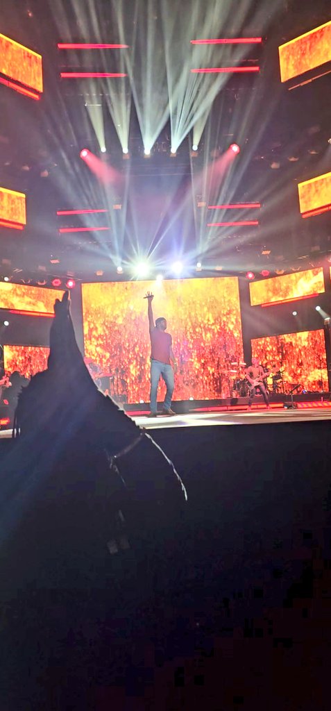 Our security lady was dancing and singing with us!! She was awesome!  <a href="/lukebryan/">Luke Bryan</a>