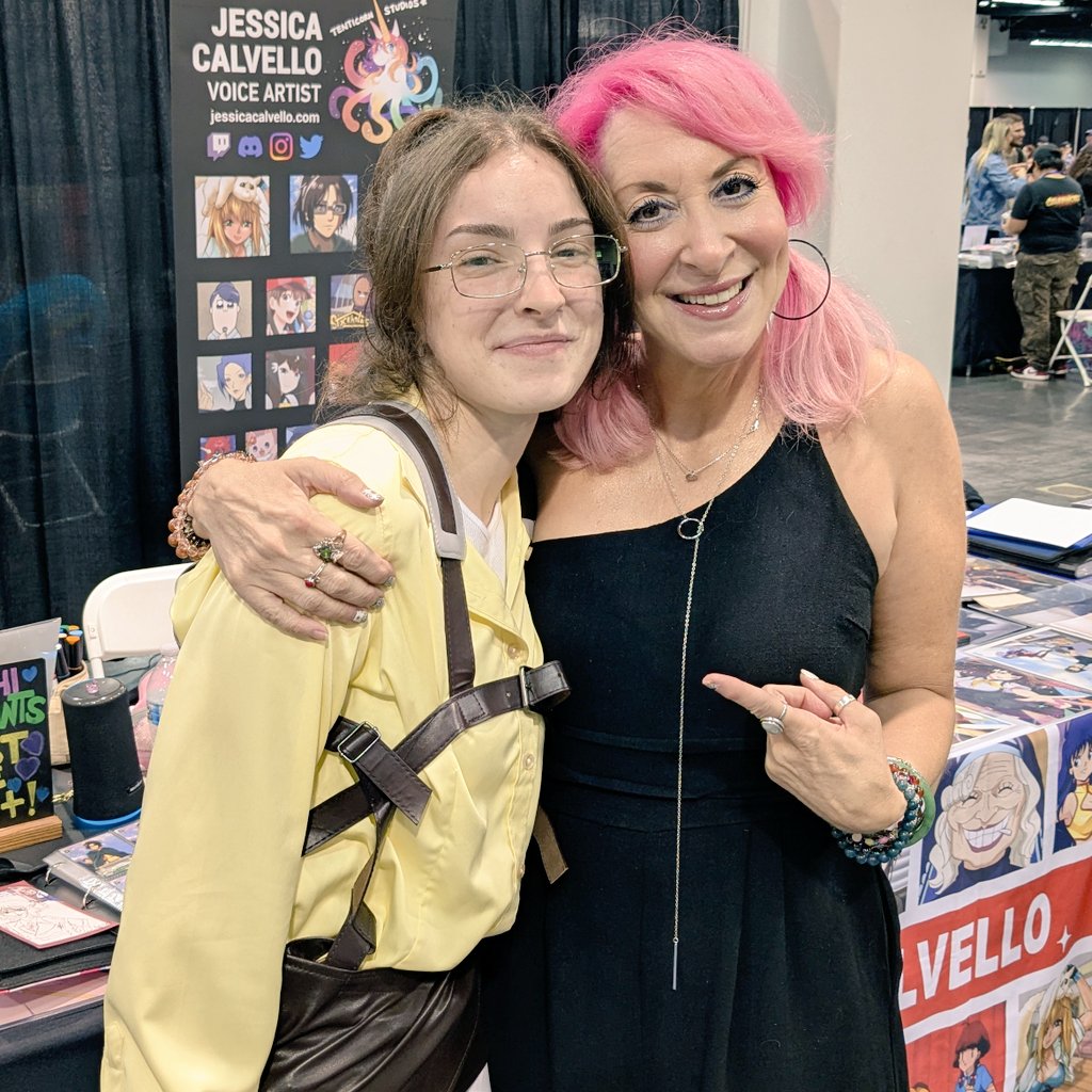 Jessica Calvello (@jessicacalvello) on Twitter photo .<a href="/TheNostalgiaCon/">The Nostalgia Con</a> Thank you so much #NostalgiaCon, and I hope to see you again very soon, Anaheim! I love your city! ✨✌️ 🩷💜💙❤️💟 #voiceacting #voiceover #anime #LoveAllTheHanges .<a href="/TheNostalgiaCon/">The Nostalgia Con</a> Thank you so much #NostalgiaCon, and I hope to see you again very soon, Anaheim! I love your city! ✨✌️ 🩷💜💙❤️💟 #voiceacting #voiceover #anime #LoveAllTheHanges