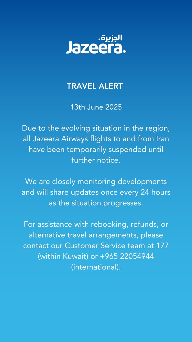 Jazeera Airways tweet media