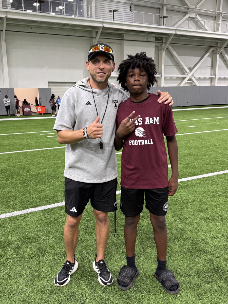 Jeremiah Jones-Searcy (@jeremiahjonesdb) on Twitter photo Learned so much today <a href="/AggieFootball/">Texas A&M Football</a> prospect camp. Great experience, loved the facility as well as the knowledge from the coaches and their energy. Thanks for my very first D1 College camp experience, its up from here, will be back next year to compete
<a href="/CoachJPeterson/">Jordan Peterson</a> <a href="/CoachDYJ/">Brandon Schmidt</a> Learned so much today <a href="/AggieFootball/">Texas A&M Football</a> prospect camp. Great experience, loved the facility as well as the knowledge from the coaches and their energy. Thanks for my very first D1 College camp experience, its up from here, will be back next year to compete
<a href="/CoachJPeterson/">Jordan Peterson</a> <a href="/CoachDYJ/">Brandon Schmidt</a>