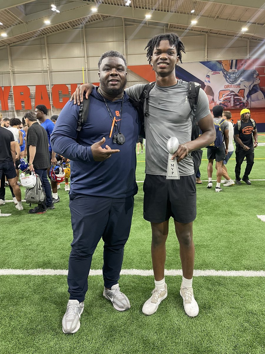 Ka’heem Hamilton Jr (@heemey_) on Twitter photo After a great camp <a href="/CuseFootball/">Syracuse Football</a> thankful to receive an offer and winning Defensive of mvp excited for the future🧡💙!!!!!!!
<a href="/FranBrownCuse/">Fran Brown</a> <a href="/Coach_E_Rob/">Coach E. Rob</a> After a great camp <a href="/CuseFootball/">Syracuse Football</a> thankful to receive an offer and winning Defensive of mvp excited for the future🧡💙!!!!!!!
<a href="/FranBrownCuse/">Fran Brown</a> <a href="/Coach_E_Rob/">Coach E. Rob</a>