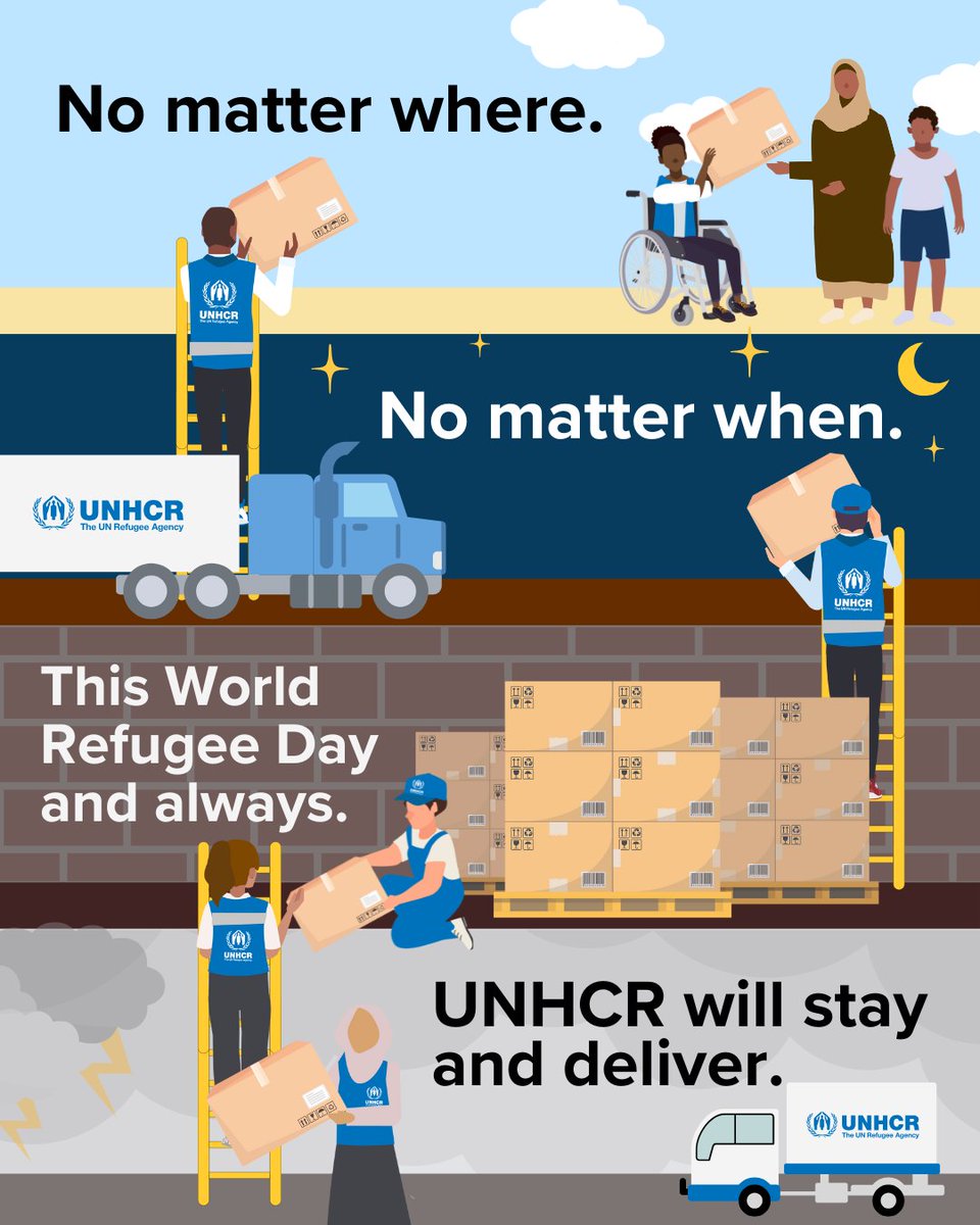When emergencies hit and the headlines move on, we stay.

Through every crisis, UNHCR delivers life-saving support to people forced to flee.

This #WorldRefugeeDay and every day, we continue to show up and deliver.