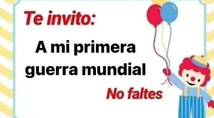 camaracompadre's tweet photo. Llevo 20 años escuchando que se viene la tercera guerra mundial. https://t.co/AcTTFf9I0v