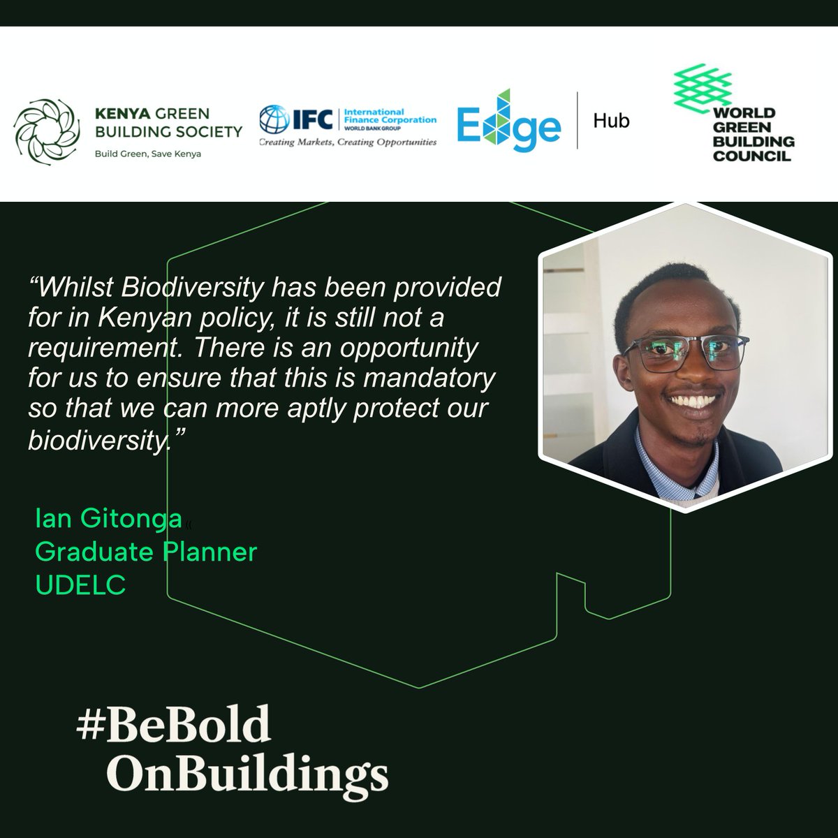 We heard from different voices at yesterday's World Green Building Council NDC Workshop, swipe through for their messages on buildings, justice &amp; Kenya’s NDCs.