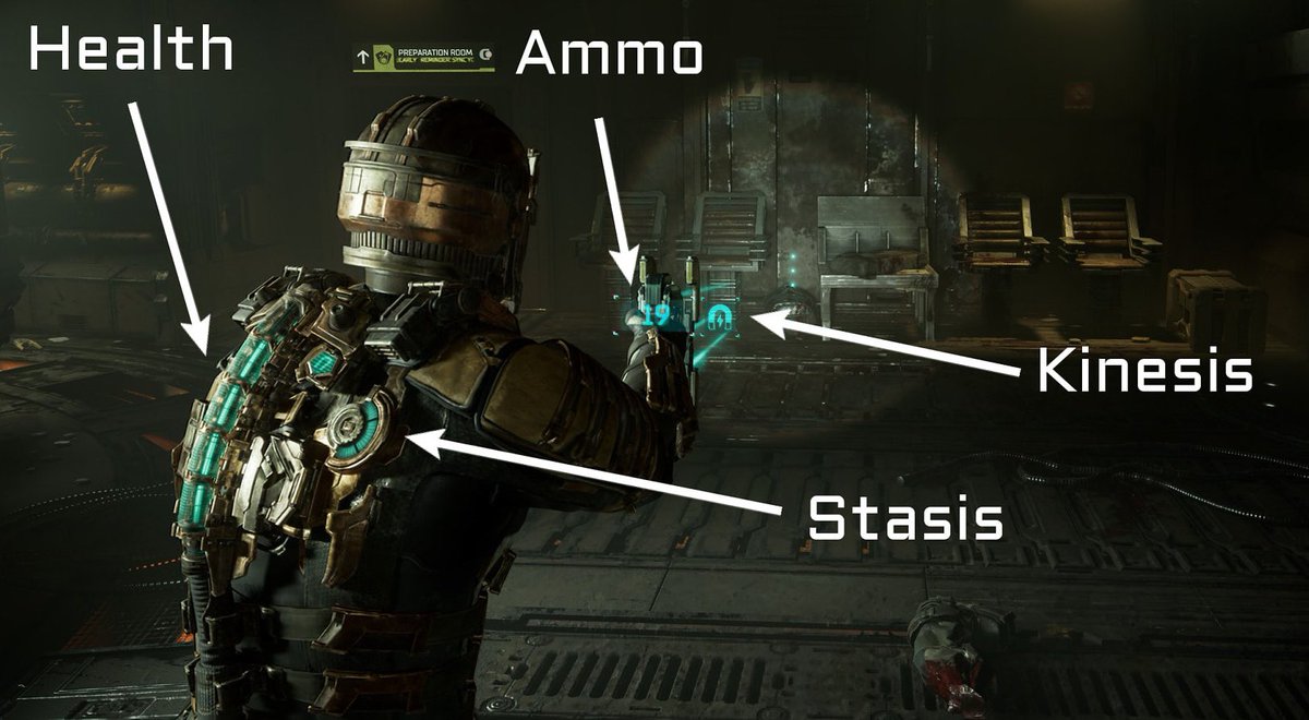 Resident Evil Lore (@loreevil) on Twitter photo I’m not a huge fan of HUD elements in survival horror/horror-adjacent games (and enjoy when there’s an option to turn them off), but if you’re gonna do it, I absolutely prefer “aesthetic/stylized” HUDs (or, especially diegetic HUDs) to bland white minimalist/text-only ones. I’m not a huge fan of HUD elements in survival horror/horror-adjacent games (and enjoy when there’s an option to turn them off), but if you’re gonna do it, I absolutely prefer “aesthetic/stylized” HUDs (or, especially diegetic HUDs) to bland white minimalist/text-only ones.