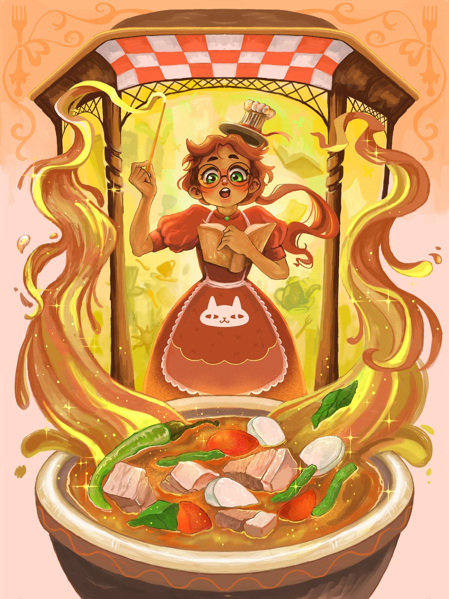 ardiart_toons's tweet photo. 𝐶ℎ𝑒𝑓'𝑠 𝐾𝑖𝑠𝑠
Gastronomy Cafe!!! The meal is served. NOW EAT! 🍴🍲🍛🍽️😋
#art #illustration #witchdrawing #witch #foodart https://t.co/xfFXymznR1