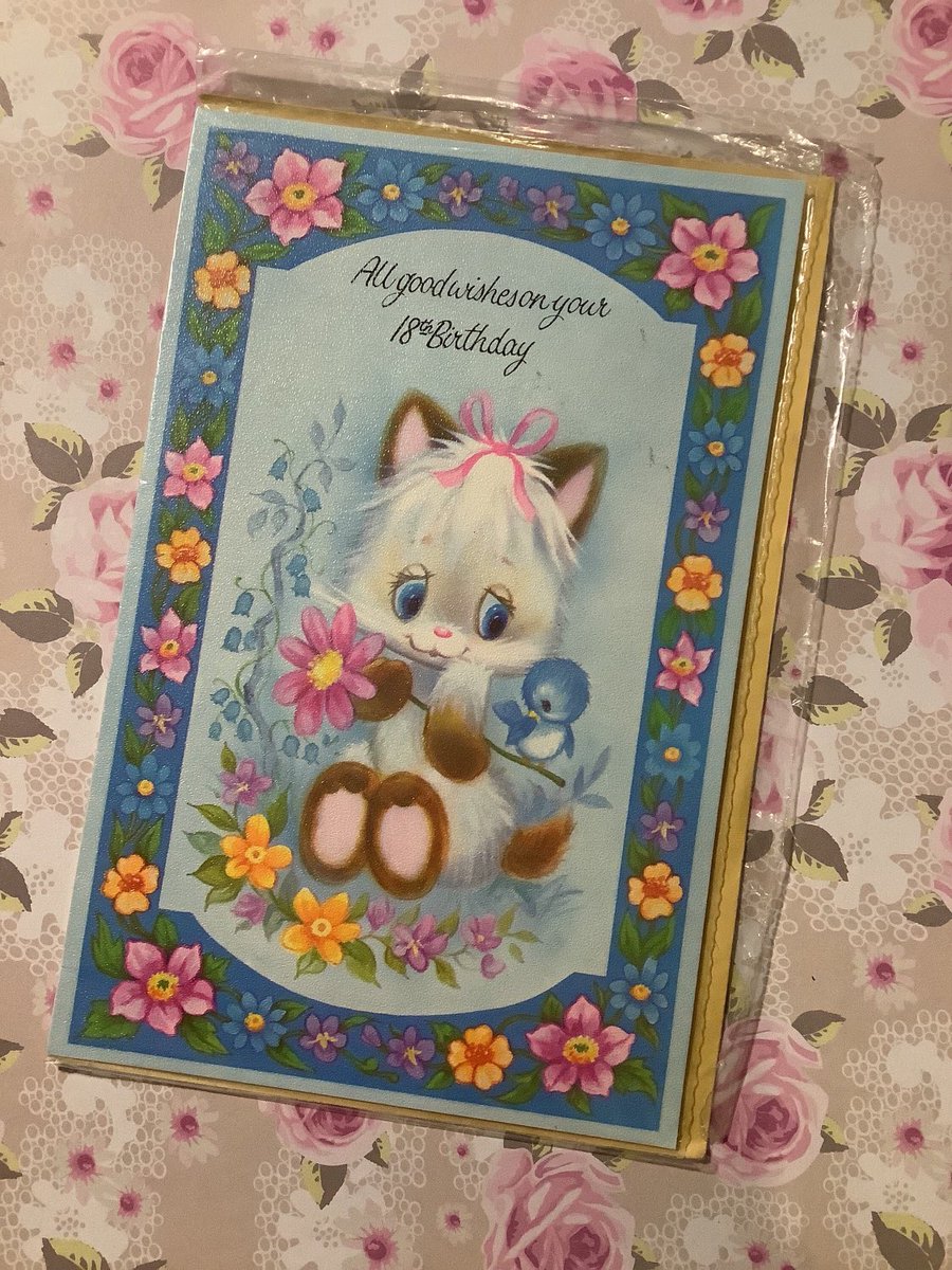 WatsonsVintage's tweet image. ONLY ONE AVAILABLE! The PURRFECT nostalgic 18th Birthday Card watsonsvintagefinds.etsy.com/listing/115790… #VintageCards #BirthdayCards #CatDesign #kitsch #retro #nostalgia