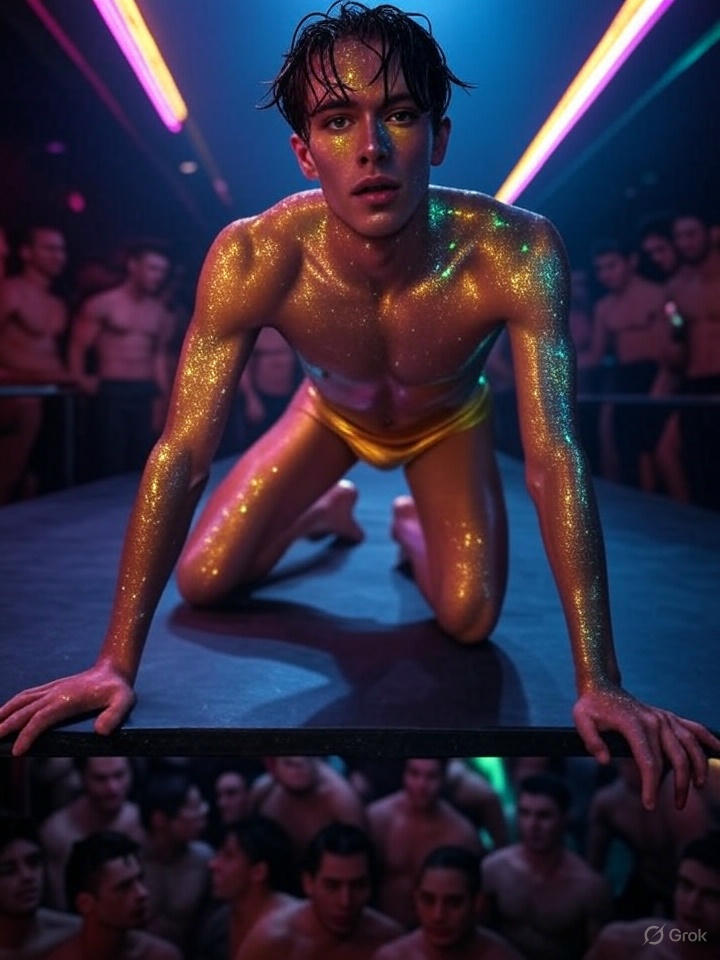 SweatCommander's tweet image. At the hottest new club, beautiful muscular go-go boys not only dance but also workout for the patrons.

#gayai #workoutkink #sexyboy #absboy #pridemonth #pridemonth2025 #gayart #bdsm #kink #fetish #hotboy