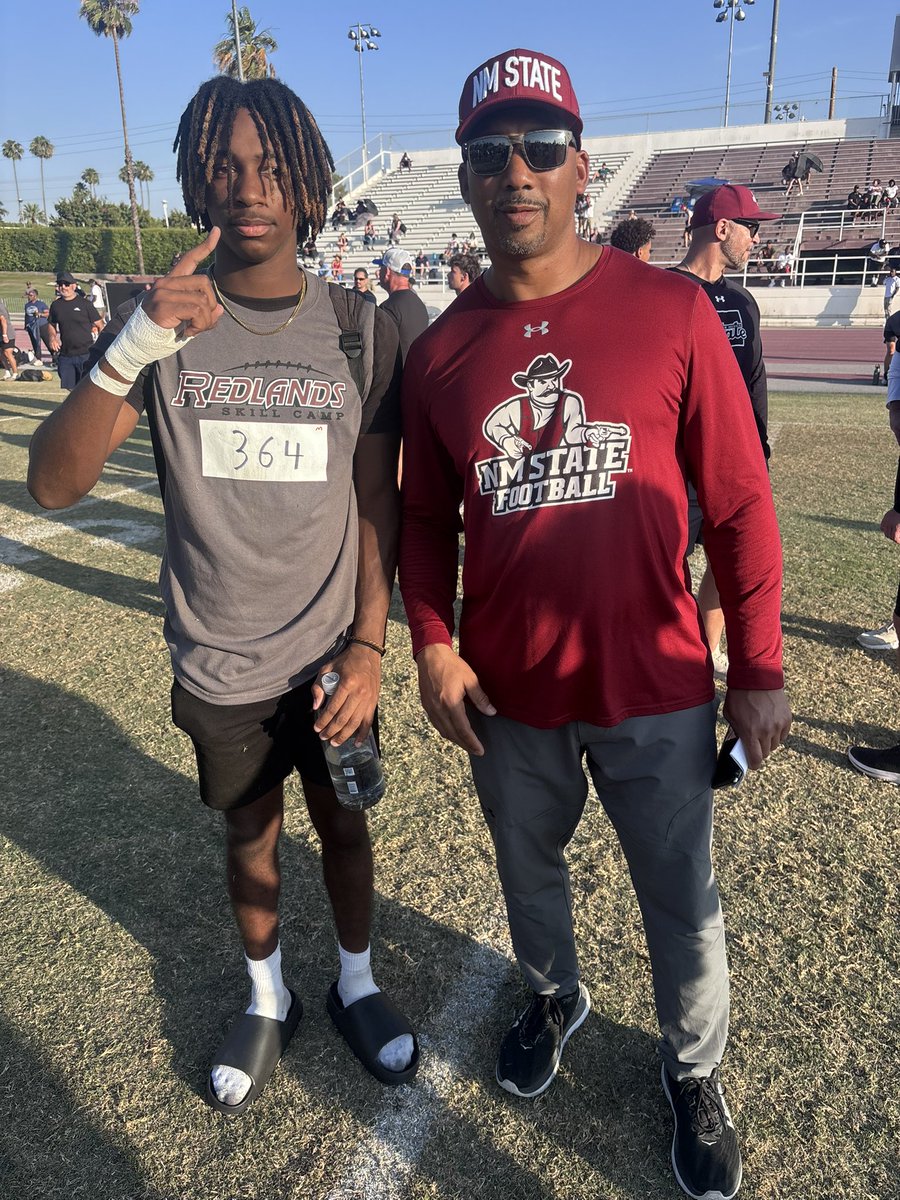 Joaquim Davis (@joaquixm_) on Twitter photo After a great camp at the University of Redlands I am blessed to receive an offer from New Mexico State <a href="/ArmondSr/">ArmondSr</a> <a href="/RhareBreed7on7/">RhareBreed</a> <a href="/rbourneII/">Robert Bourne II</a> <a href="/BlairAngulo/">Blair Angulo</a> <a href="/BrandonHuffman/">Brandon Huffman</a> <a href="/EtiwandaFB/">Etiwanda High Football</a> <a href="/Pcoachdub1/">Coach Phil Wash</a> <a href="/Coach__Lew/">Ryan Lewis</a> <a href="/adamgorney/">Adam Gorney</a> <a href="/GregBiggins/">Greg Biggins</a> <a href="/247Sports/">247Sports</a> After a great camp at the University of Redlands I am blessed to receive an offer from New Mexico State <a href="/ArmondSr/">ArmondSr</a> <a href="/RhareBreed7on7/">RhareBreed</a> <a href="/rbourneII/">Robert Bourne II</a> <a href="/BlairAngulo/">Blair Angulo</a> <a href="/BrandonHuffman/">Brandon Huffman</a> <a href="/EtiwandaFB/">Etiwanda High Football</a> <a href="/Pcoachdub1/">Coach Phil Wash</a> <a href="/Coach__Lew/">Ryan Lewis</a> <a href="/adamgorney/">Adam Gorney</a> <a href="/GregBiggins/">Greg Biggins</a> <a href="/247Sports/">247Sports</a>