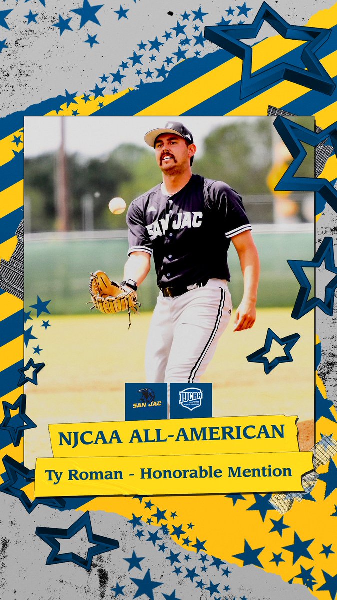 We wish to celebrate our leader of the 2025 staff, Ty Roman, who led the Region in Wins and ERA and was the Unanimous Choice for NJCAA Region XIV Pitcher of the Year. Today, Ty was awarded with an NJCAA Honorable Mention for All-American. 👏🏻👏🏻