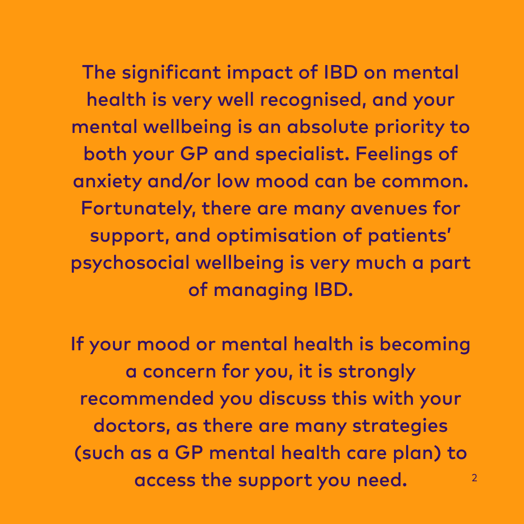 Crohn's & Colitis Australia (@crohnscolitisau) on Twitter photo It is important to recognise and address mental health as part of IBD management.
Learn more by accessing CCA's psychological Health and IBD resource here: crohnsandcolitis.org.au/living-with-cr…
You can also get in contact with our free Helpline and Nurseline services: crohnsandcolitis.org.au/support/ibd-te… It is important to recognise and address mental health as part of IBD management.
Learn more by accessing CCA's psychological Health and IBD resource here: crohnsandcolitis.org.au/living-with-cr…
You can also get in contact with our free Helpline and Nurseline services: crohnsandcolitis.org.au/support/ibd-te…