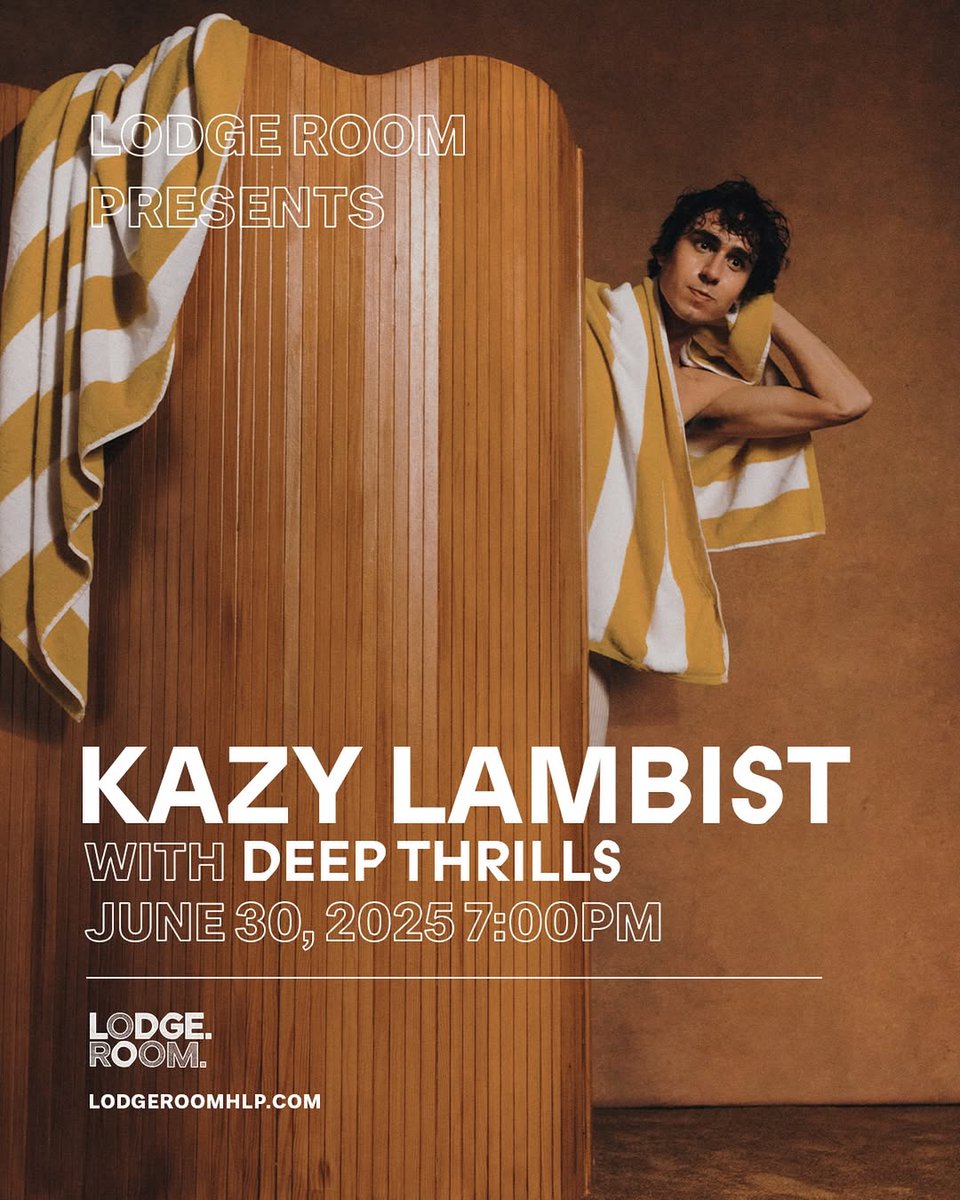 Just Added‼️ Deep Thrills is opening for Kazy Lambist on JUNE 30 🔥🔥 Get tickets via lodgeroomhlp.com/shows/kazy-lam…